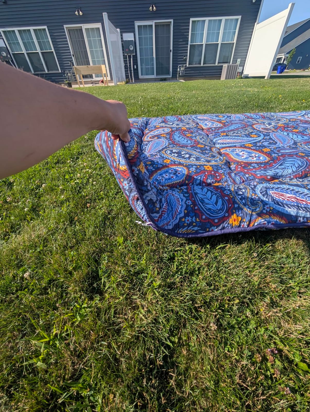 Zelladorra Japanese Floor Mattress, Futon Mattress | Roll Up Tatami Mat with Portable Storage Bag and Washable Cover, Suitable for Camping, Guest Room, Green customer photo 2