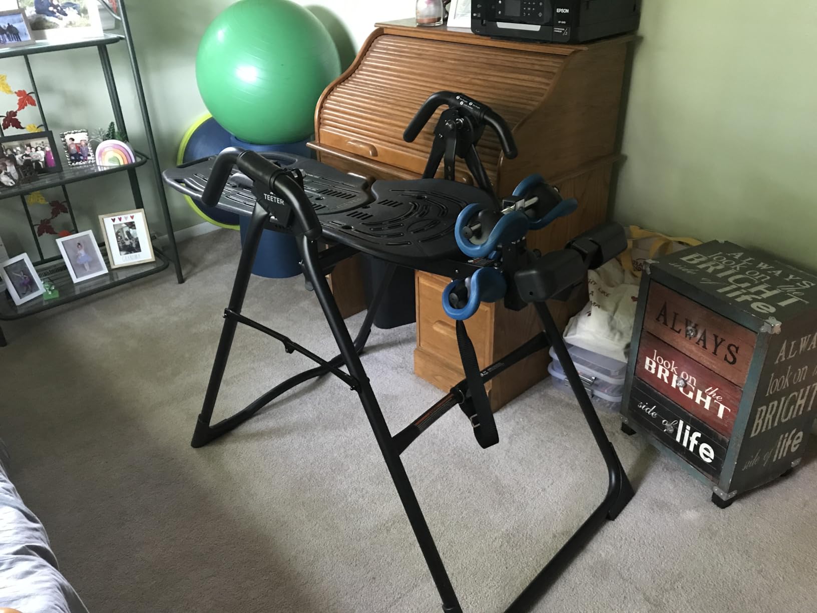 TEETER EP-560 Inversion Table w/Accessories for Back Pain Relief - FDA - Registered, UL Safety Certified, 300 lb Capacity customer photo 2