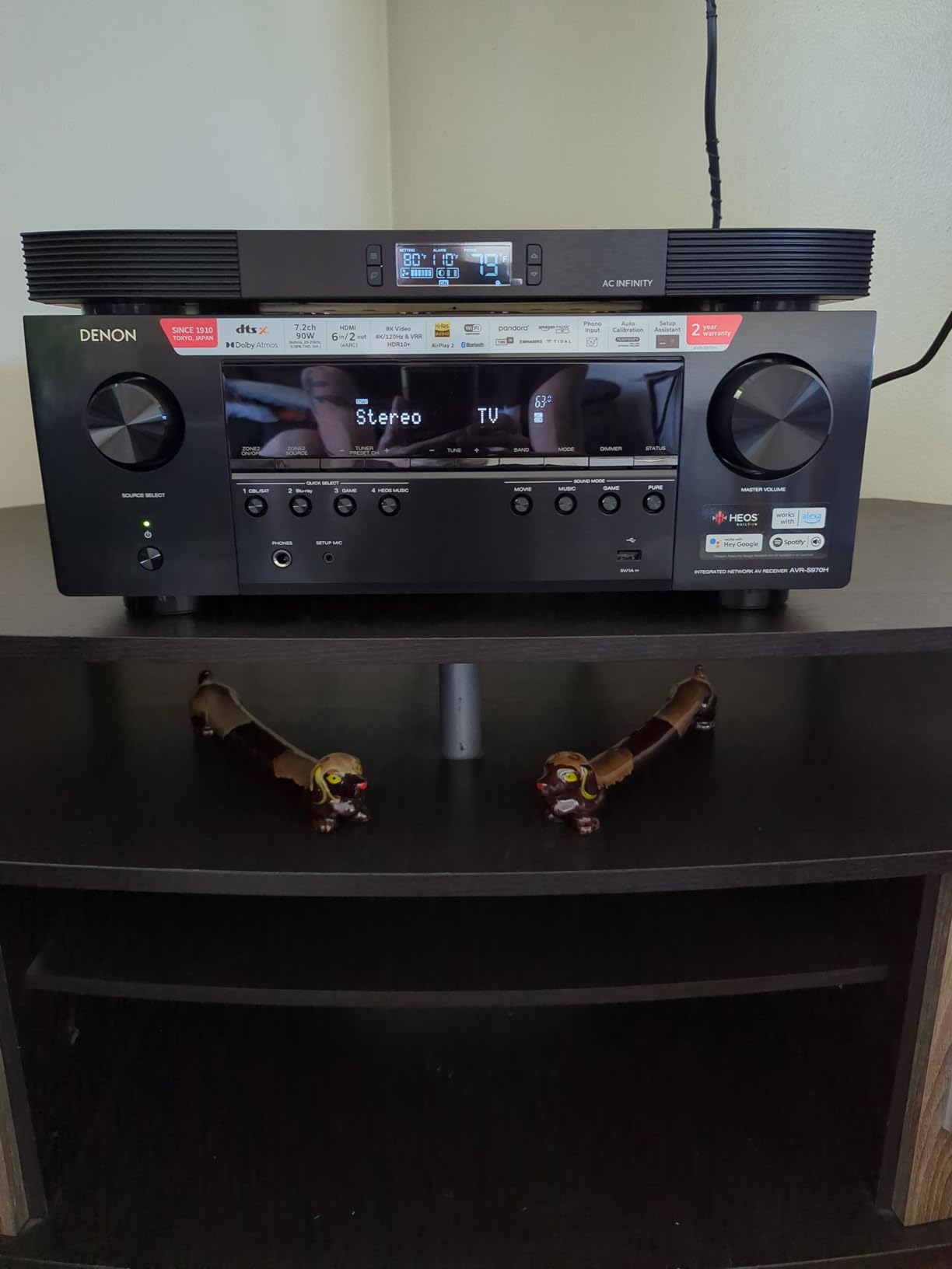 Denon AVR-S970H 7.2 Channel 8K UHD AV Receiver (90W x 7), Wi-Fi, Bluetooth | Built for Gaming, Audio & Video HEOS Multi-Room Streaming, Dolby Atmos, DTS:X, HDR10+, Dolby Vision, Dynamic HDR, HDMI 2.1 customer photo 1
