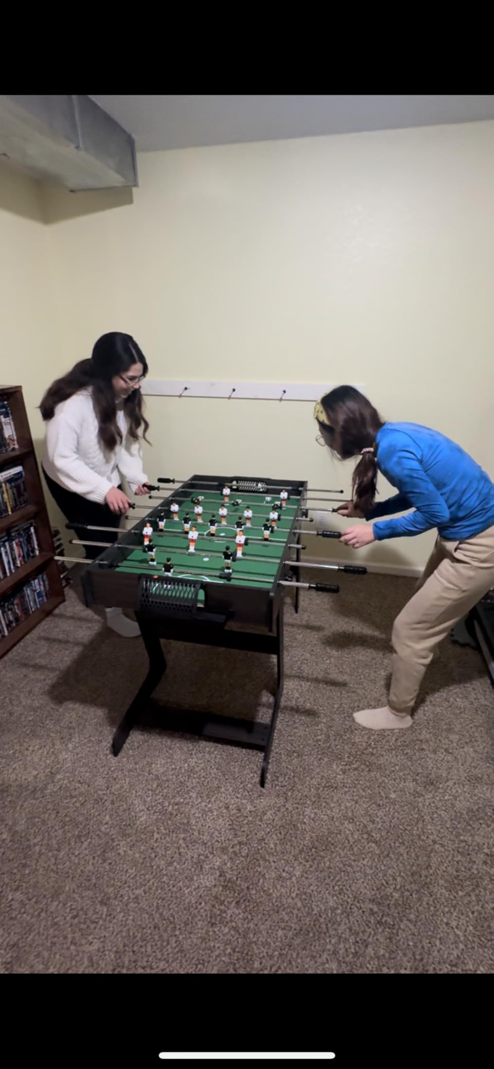 SereneLife Folding Foosball Table, 4’ x 2’ Full Competition Size Foldable Space Saving Table Soccer for Home, Arcade Game Room, for Indoor or Outdoor, Family Game Night, Perfect for Kids and Adults customer photo 2