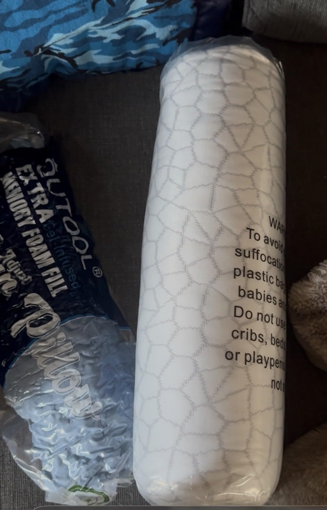 QUTOOL Cooling Pillow for Sleeping, CertiPUR-US Shredded Memory Foam Standard Pillow customer photo 1