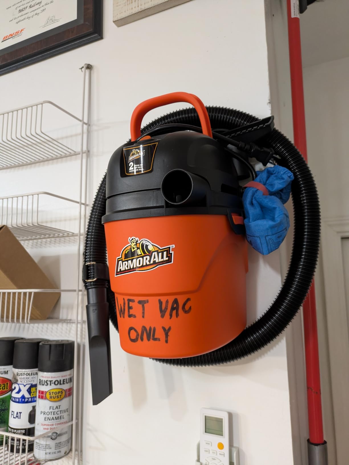 Armor All® AA155 1.5-Gallon 2 Peak HP Portable Wet/Dry Vacuum, Orange customer photo 1