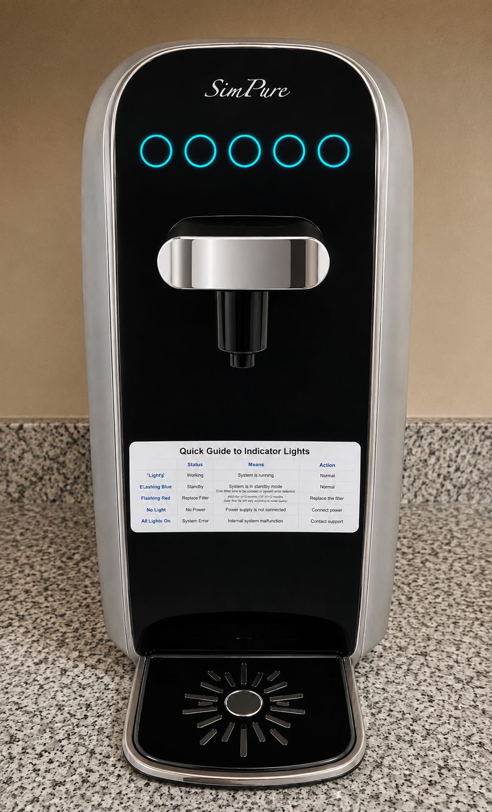 SimPure Y7P-BW UV Countertop Reverse Osmosis Water Filter, 5 Stage RO | NSF/ANSI 58 Certified Water Filtration System, No Installation, 4:1 Pure to Drain, RO Water Purifier, Classic Taste customer photo 1
