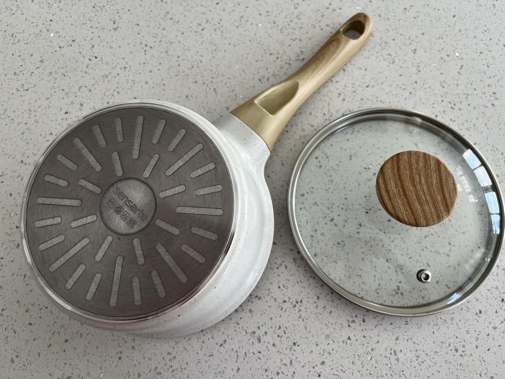 SENSARTE Nonstick Sauce Pan Set with Lid, 1.5+2.5 Quarts, PFOA/PFOS Free customer photo 2