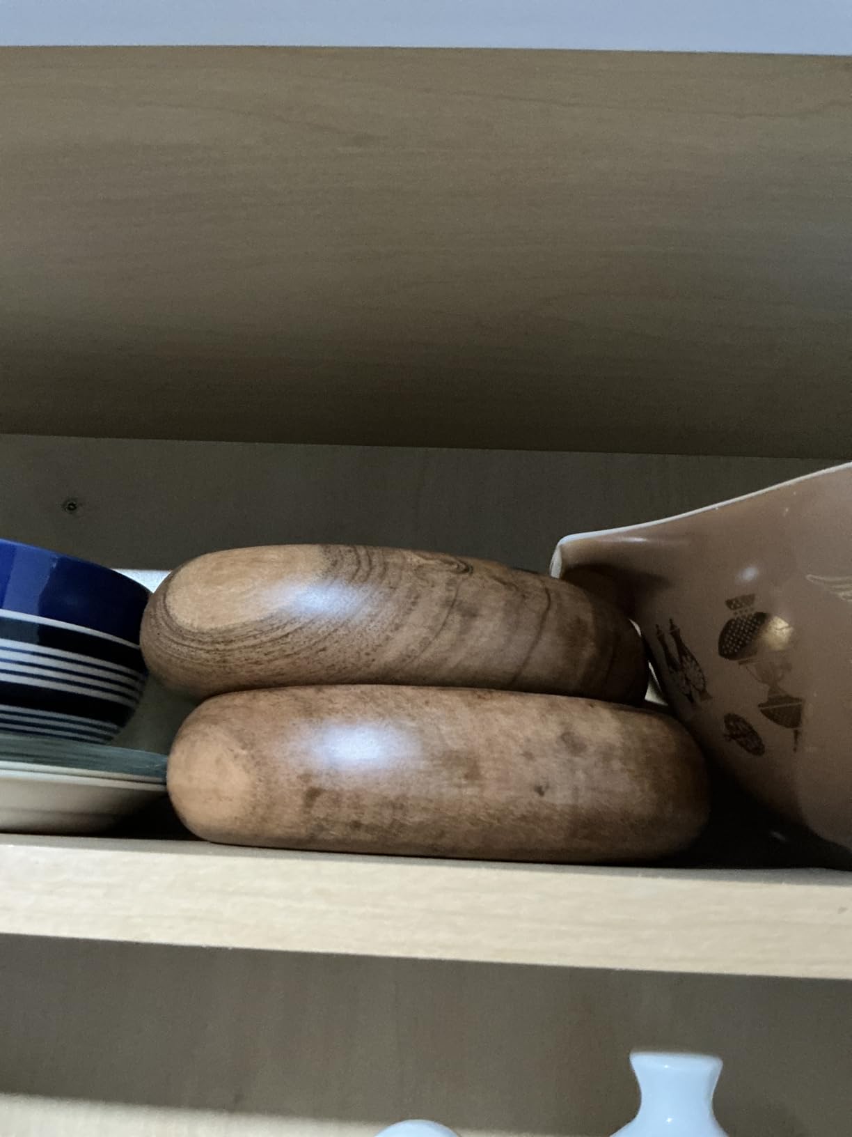 Set of 4 acacia wood bowls 8 x 2 inches (25 oz) with Food safe wood coating | Jointless plates type wood bowl for food | Wooden salad bowls set customer photo 2
