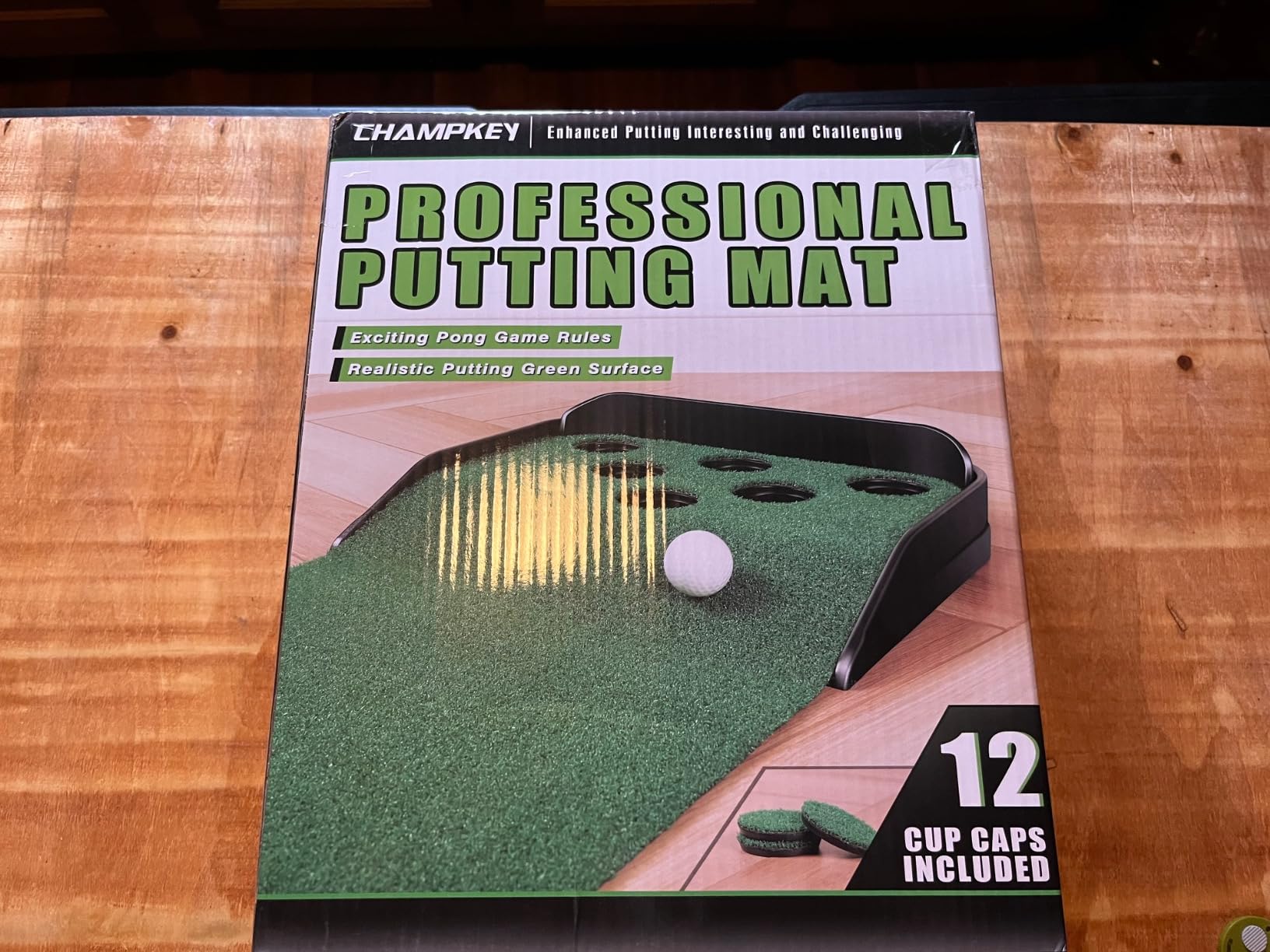 CHAMPKEY Golf Putting Green Indoor - Advanced Guides Golf Putting Mat - Enhance Putting Accuracy and Challenge customer photo 2