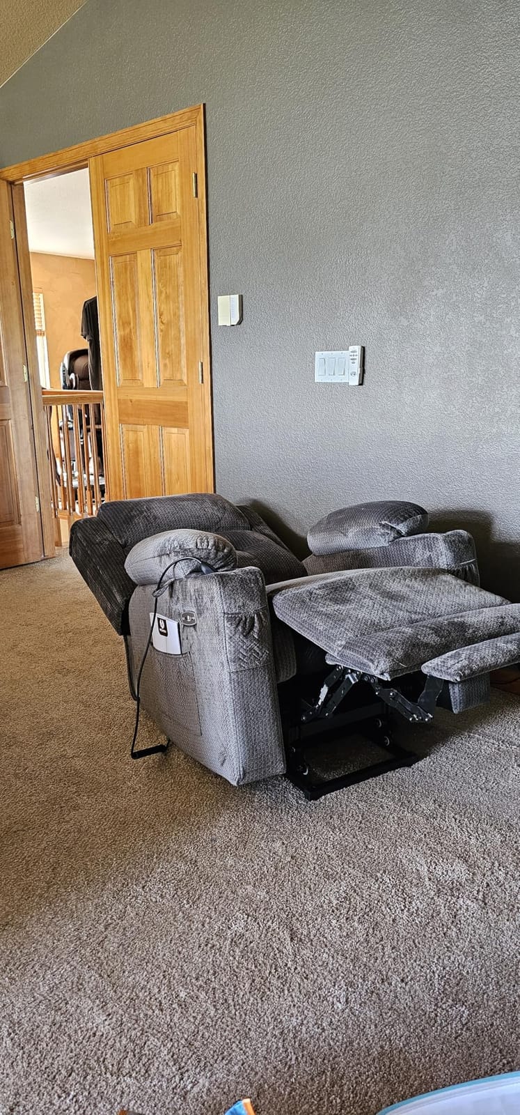 MCombo Triple Motor Power Lift Recliner Chair, Fabric 7664 (Beige, Small) customer photo 1