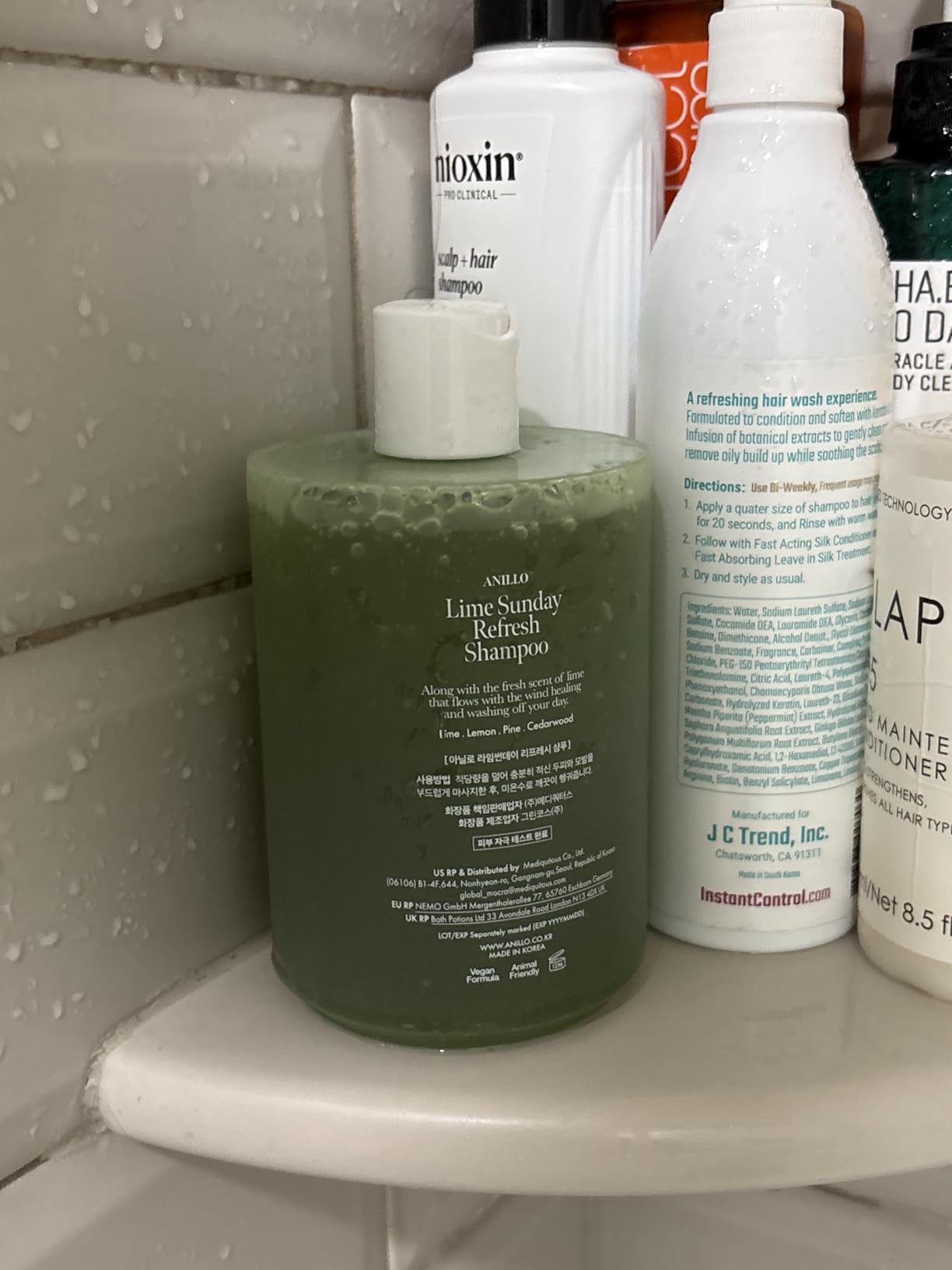 ANILLO Vitamin C Shampoo for Oily Scalp, Lime Sunday Clarifying, 15.22 fl oz | Jeju Tangerine, Mint, Almond Powder, Exfoliating, Deep Cleansing, Citrus Scent, Silicone-Free, 450ml customer photo 1