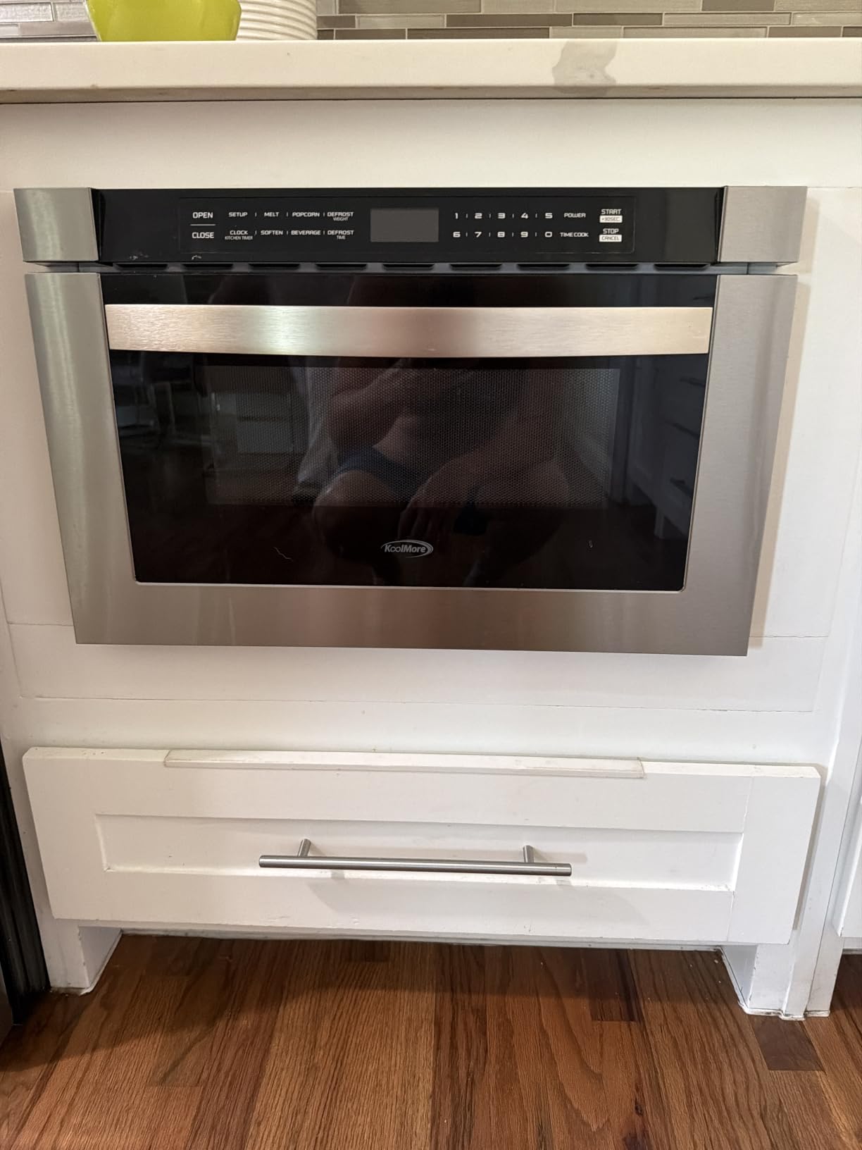 KoolMore 24 Inch Stainless-Steel Microwave Drawer with 1.2 cu. ft. Capacity, 1000W Power with 10 Custom Cooking Levels customer photo 1