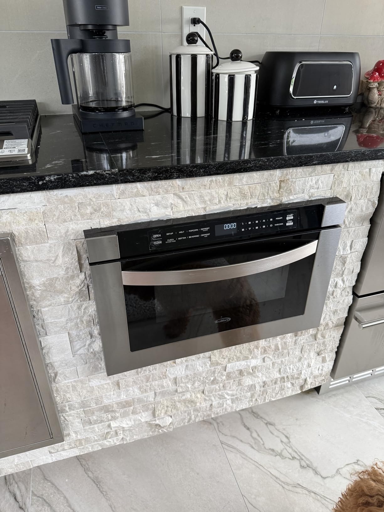KoolMore 24 Inch Stainless-Steel Microwave Drawer with 1.2 cu. ft. Capacity, 1000W Power with 10 Custom Cooking Levels customer photo 2
