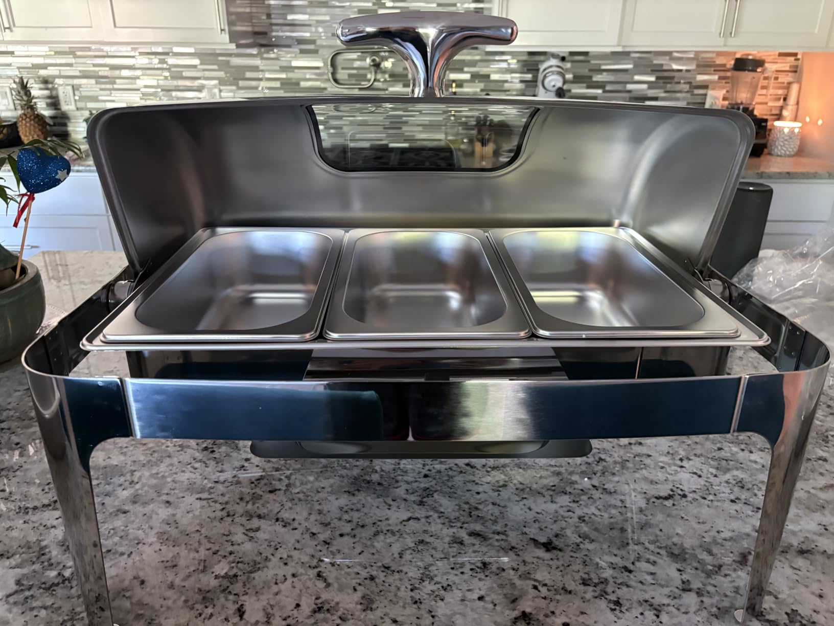 13QT Roll Top Chafing Dishes for Buffet: Stainless steel Chafing Dish Set customer photo 2