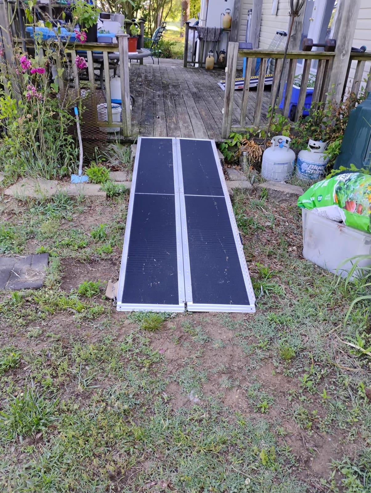 VNN Portable Wheelchair Ramp 6FT, Seamless Non-Slip Aluminum Ramps for Wheelchairs for Home, Handicap Wheelchair Ramps for Home Steps, Aluminum Loading Dock Plates, Doorways customer photo 1