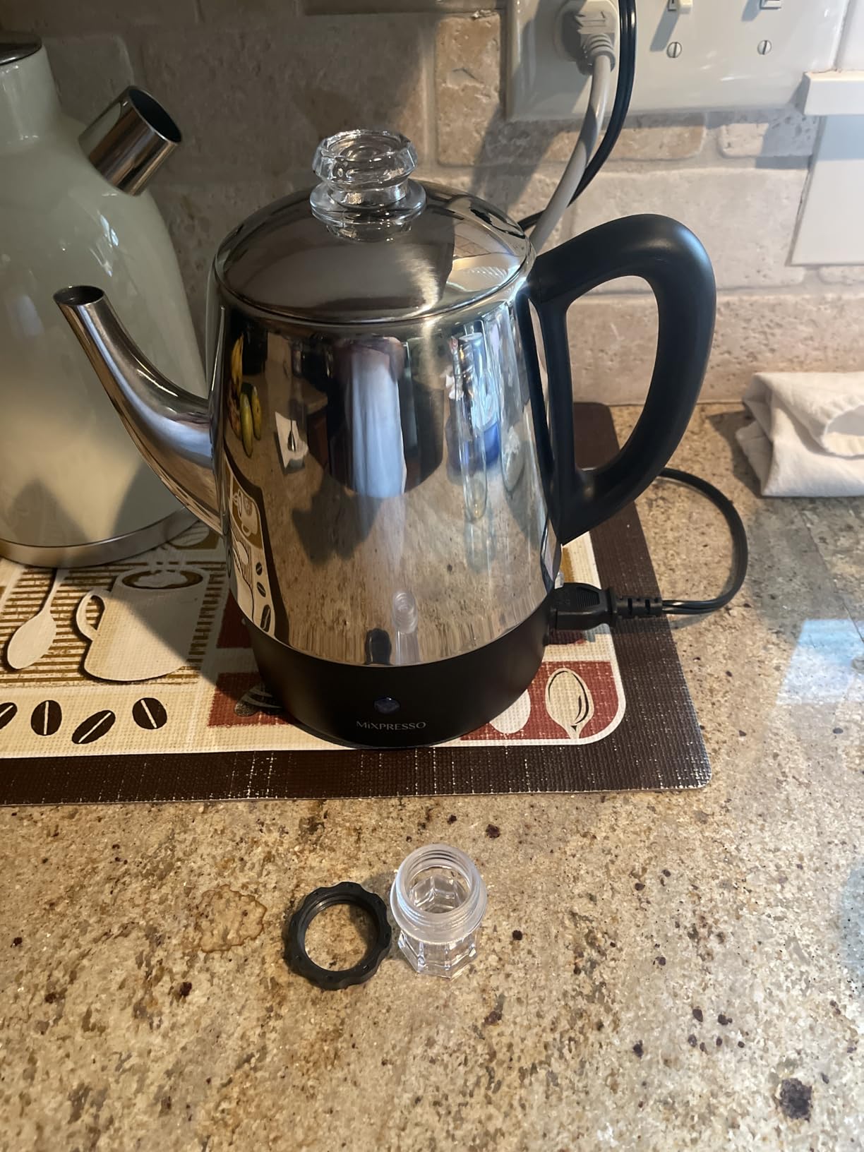 Mixpresso 4 Cup Small Electric Percolator Coffee Pot, Stainless Steel customer photo 2