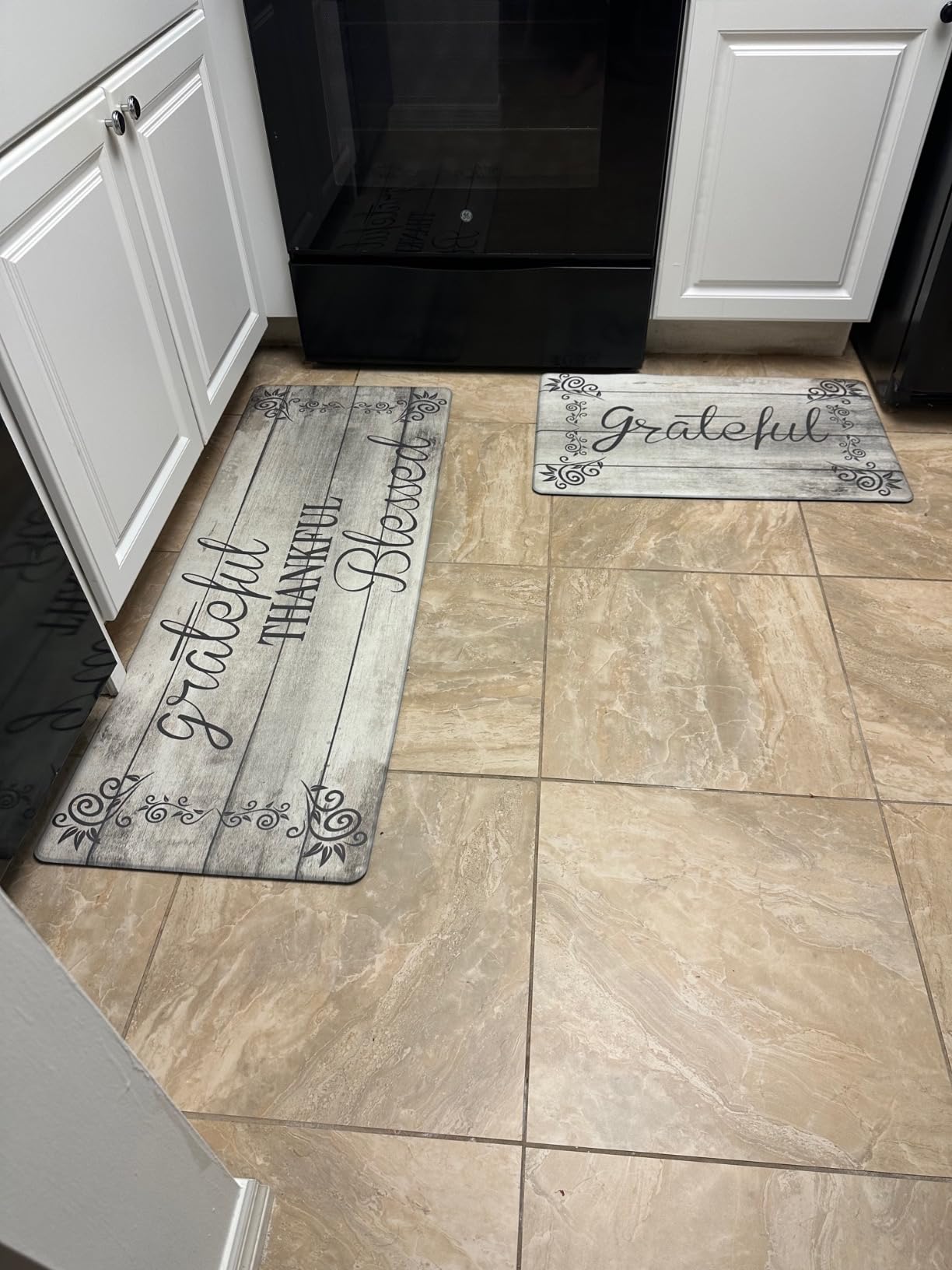 HEBE Anti Fatigue Kitchen Mat Set of 2, Cushioned Kitchen Mats for Floor customer photo 1
