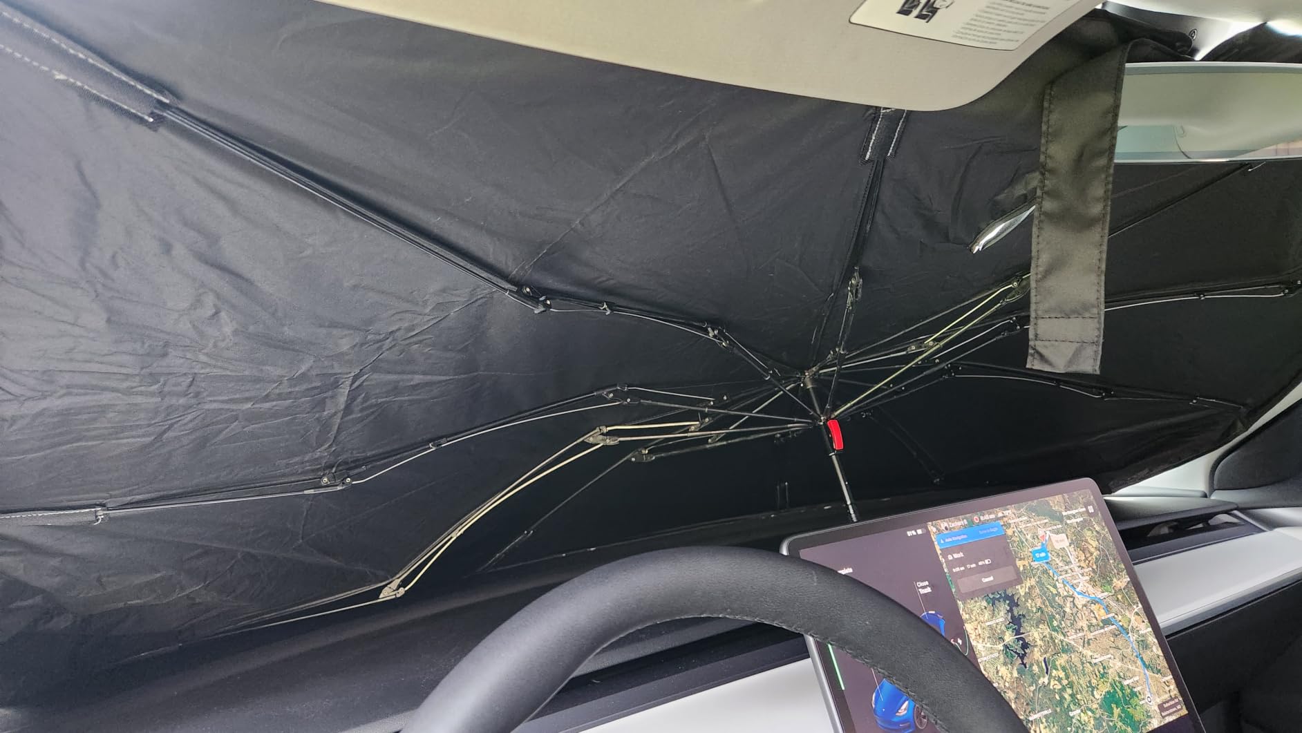 Lamicall Car Windshield Sunshade Umbrella - Foldable Car Windshield Sun Shade Cover, 5 Layers UV Block Coating, 52