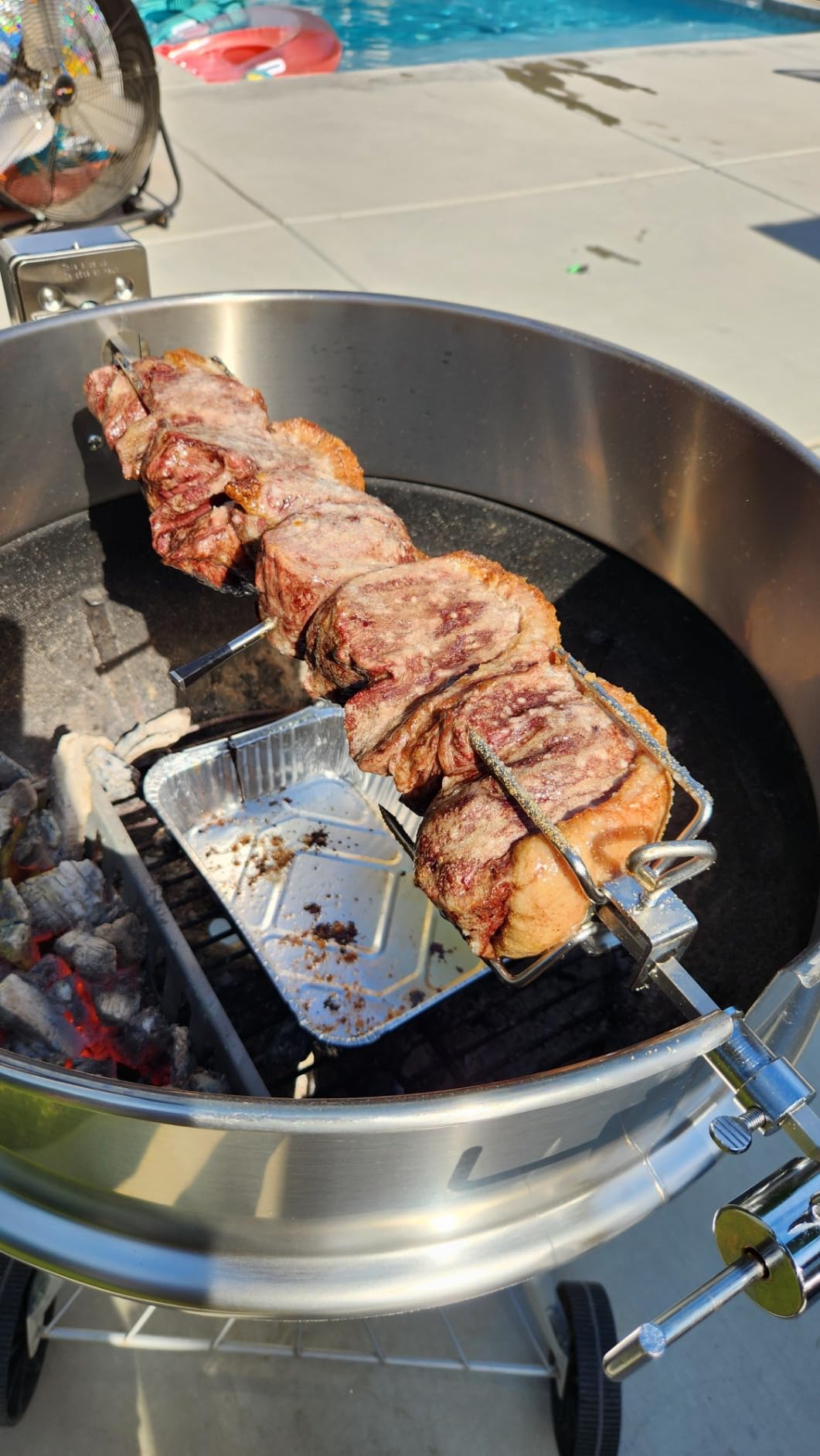 onlyfire Upgrade Stainless Steel Rotisserie Ring Kit Weber 22