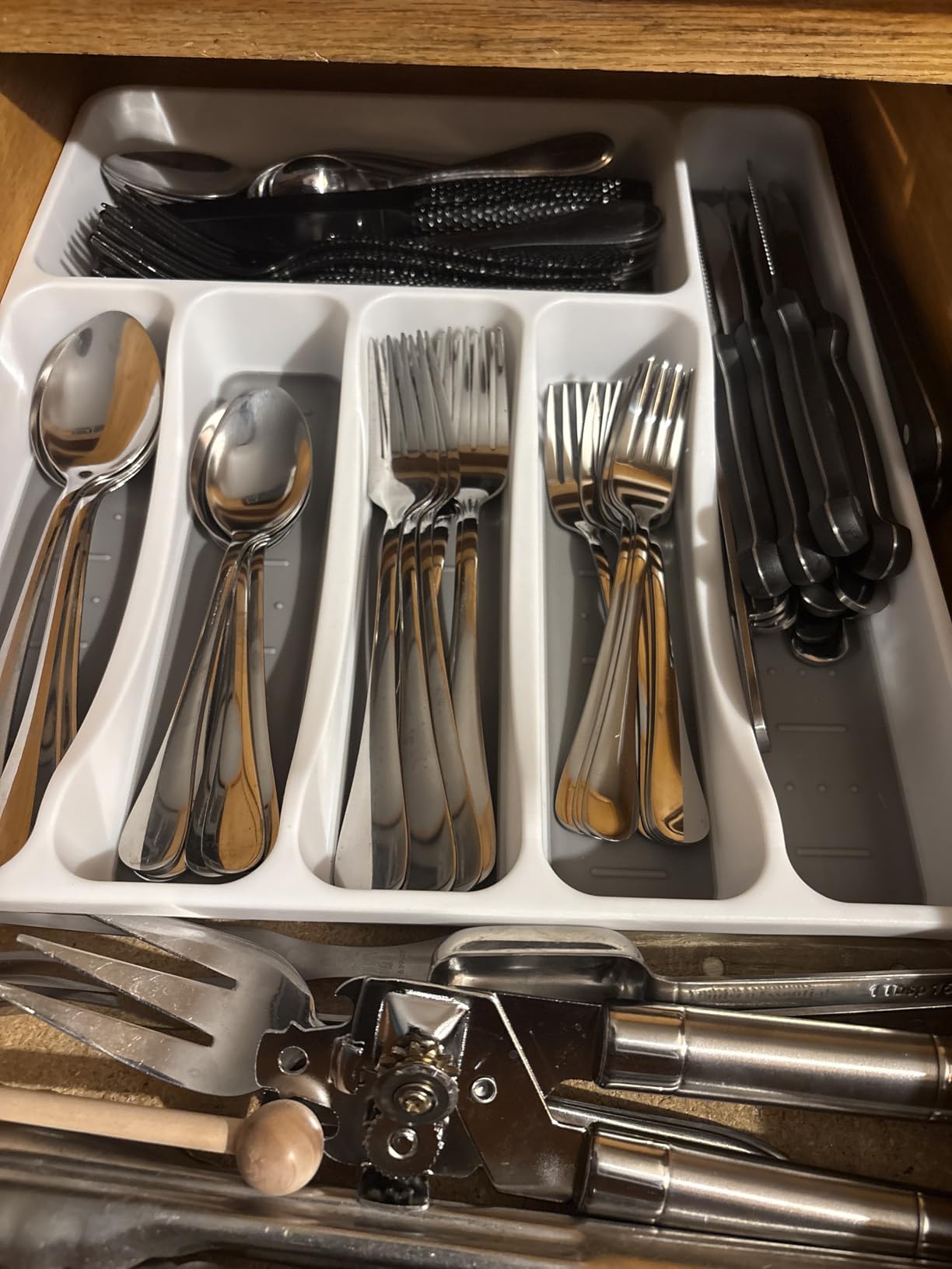 49PCS Silverware Set with Organizer, Stainless Steel Forks and Spoons Silverware Set Flatware Utensils Cutlery Set, Mirror Polished customer photo 2