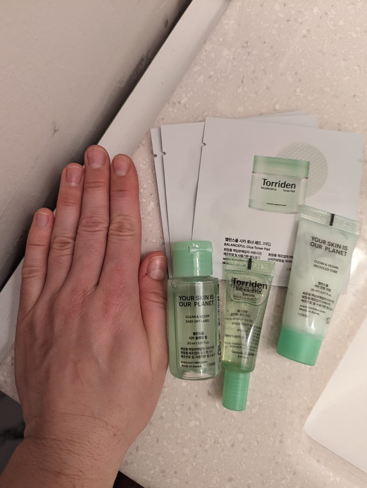 Torriden BALANCEFUL Cica Trial Kit, 5D Cica Infused Daily Skincare Kit - 4 Step Regimen with Cleansing Gel, Toner Pad, Serum, and Cream | Travel Essential | Korean Skin Care Set customer photo 1