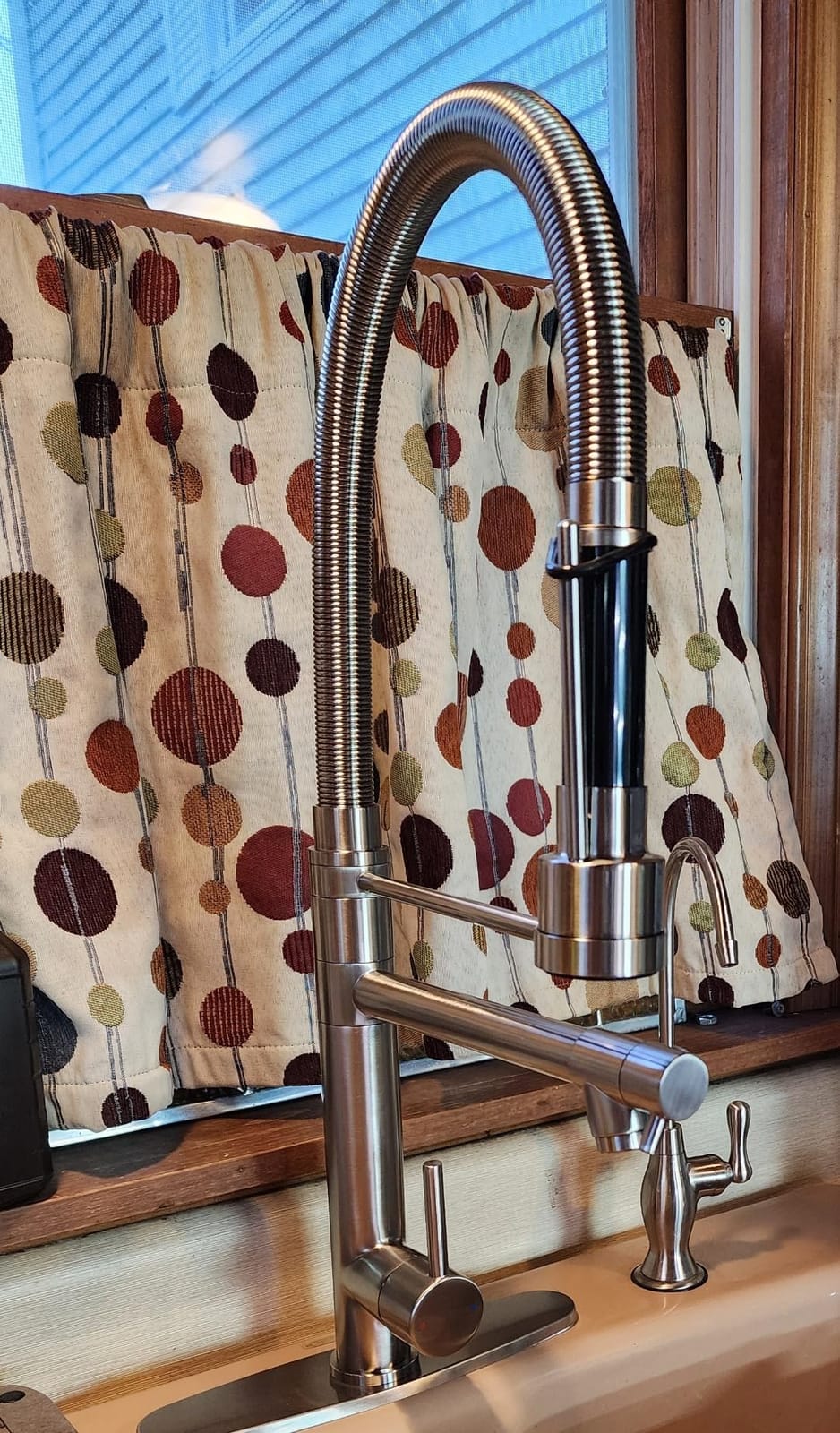 GIMILI Commercial Dual-Spout Kitchen Sink Faucet Pull Down Brushed Nickel customer photo 2