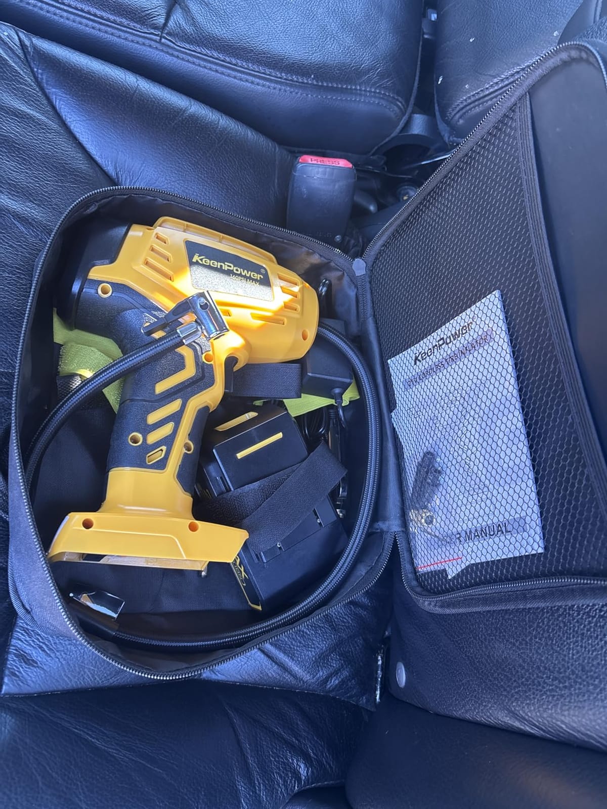 KeenPower Tire Inflator Portable Air Compressor 21V Battery Powered 160PSI customer photo 2