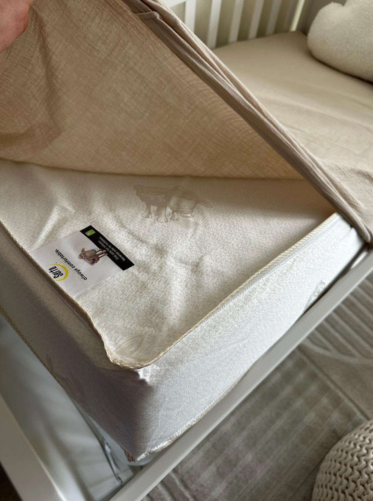 Serta Perfect Start Limited Dual Sided Baby Crib Mattress and Toddler Mattress, Breathable Fiber Core, GREENGUARD Gold Certified, Waterproof, 7 Year Warranty, Made in USA customer photo 1