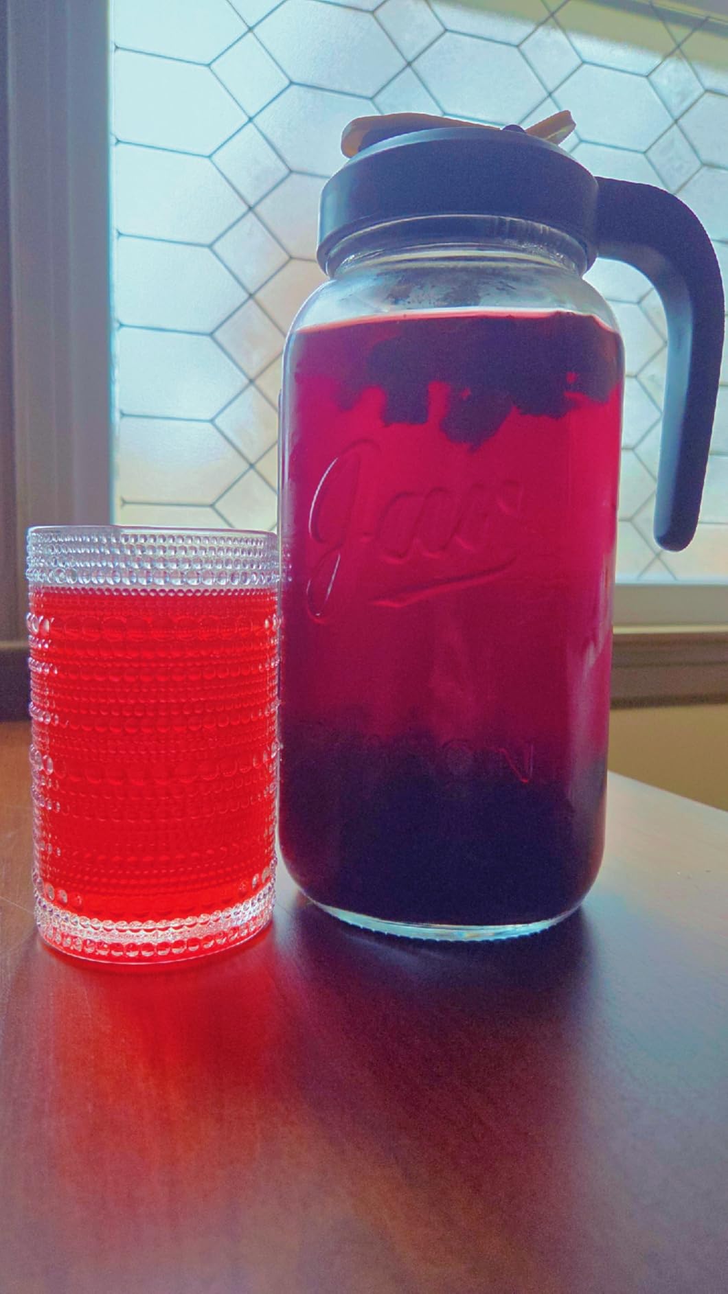 2 Quart Glass Pitcher with Lid - Airtight & Leakproof Mason Jar Pitcher with Filter Lid, Wide Mouth Glass Jar, Heavy Duty Glass Container for Water, Juice, Milk, Tea, Iced Coffee, and Drinks customer photo 1