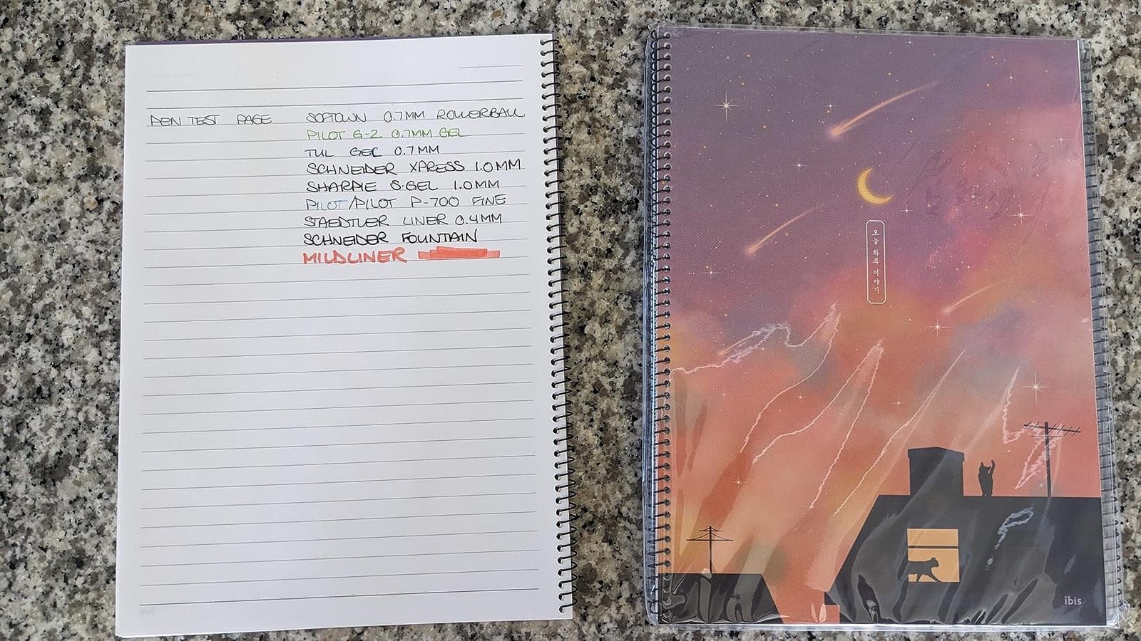 Korean Aesthetic Spiral Notebook Set, 4 Pack, Cute Scenery Design, Lined | 80gsm lined paper with fabric-textured covers and spiral binding for journaling, notes, planning, and daily writing customer photo 1