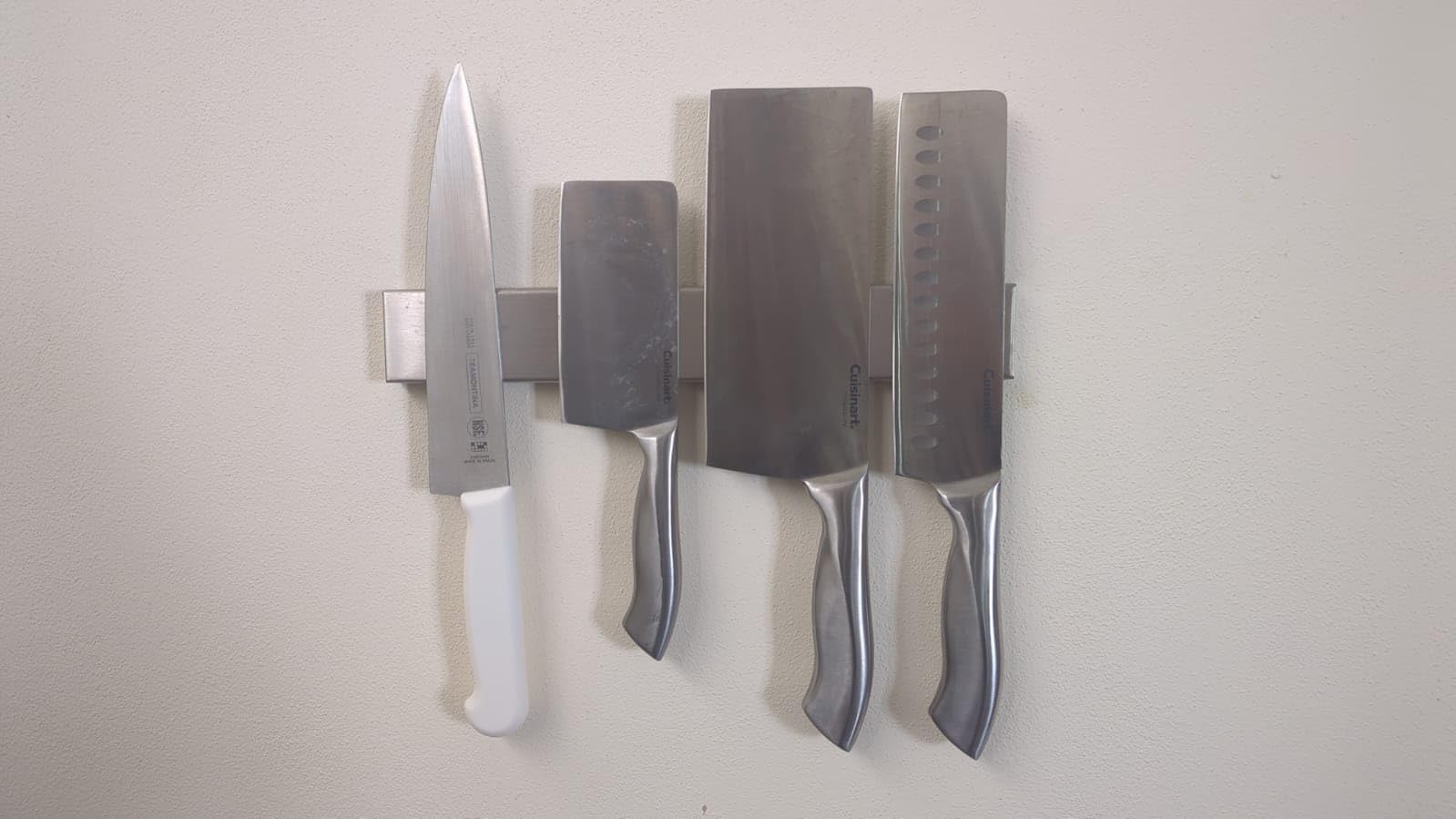 Magnetic Knife Holder for Wall, Knife Magnetic Strip Magnetic Knife Holder for Refrigerator Mount Knife Rack Kitchen Utensil Holder Metal Tool Holder Knife Block Kitchen Organizer Accessories 9.7 Inch customer photo 2