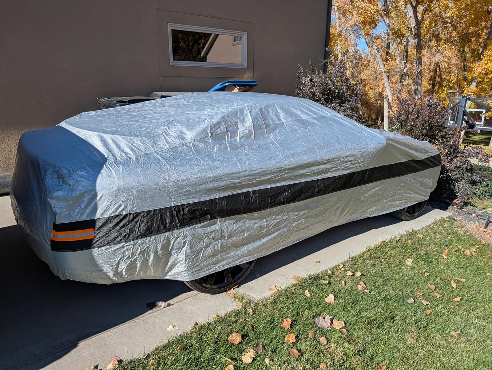 10 Layer Coupe Car Cover Waterproof All Weather for Automobiles,100% Waterproof Outdoor Car Covers Rain Snow UV Dust Protection. Custom Fit for Ford Mustang,Chevy Camaro,Porsche 911,etc customer photo 1