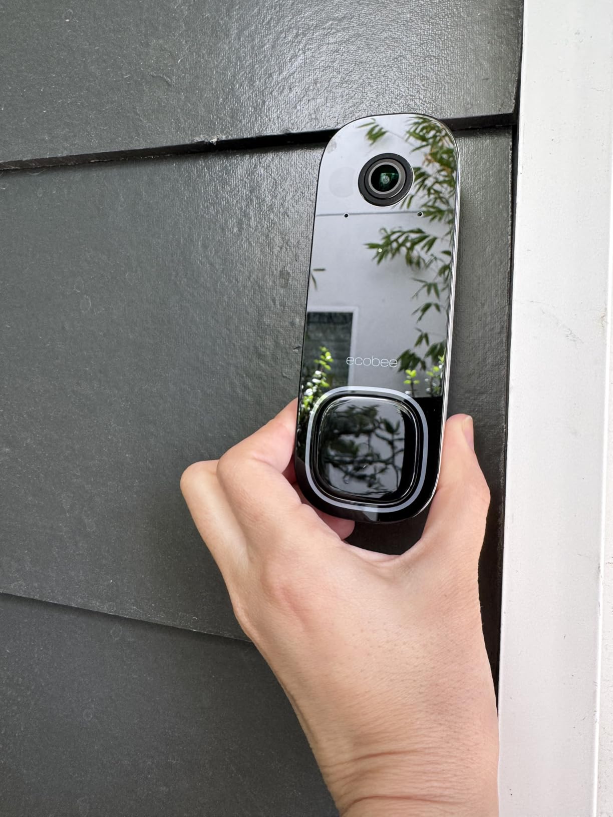 ecobee Smart Video Doorbell Camera Wired 1080p HDR, Smart Alerts | 187° diagonal field of view, Night vision, Two-way talk, 30-day snapshot storage, Works -13 to 113°F, Radar tracking customer photo 1