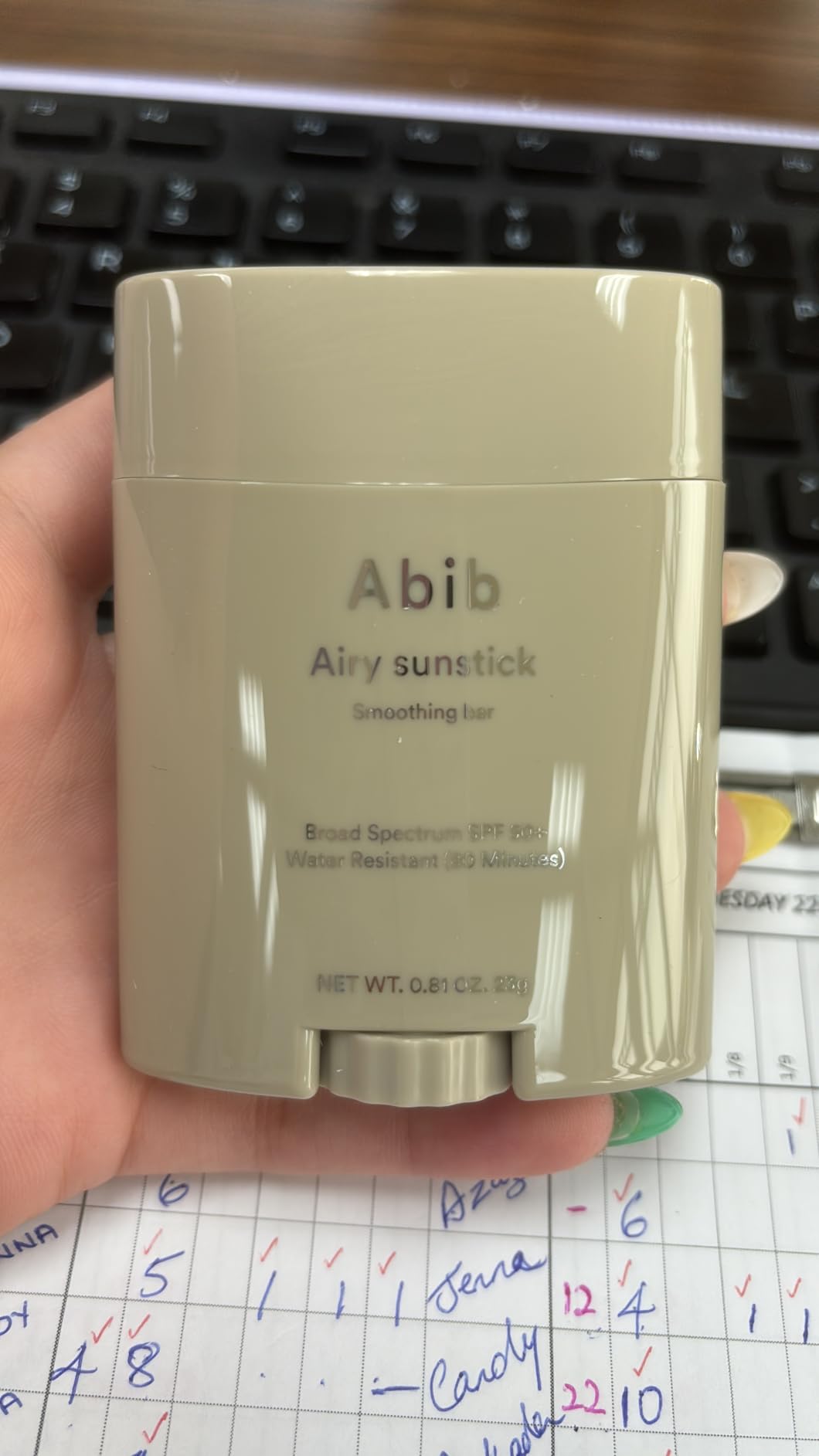 Abib Airy Sunstick Protection Bar SPF50+ Broad Spectrum, Semi-Matte Sunscreen Stick customer photo 1