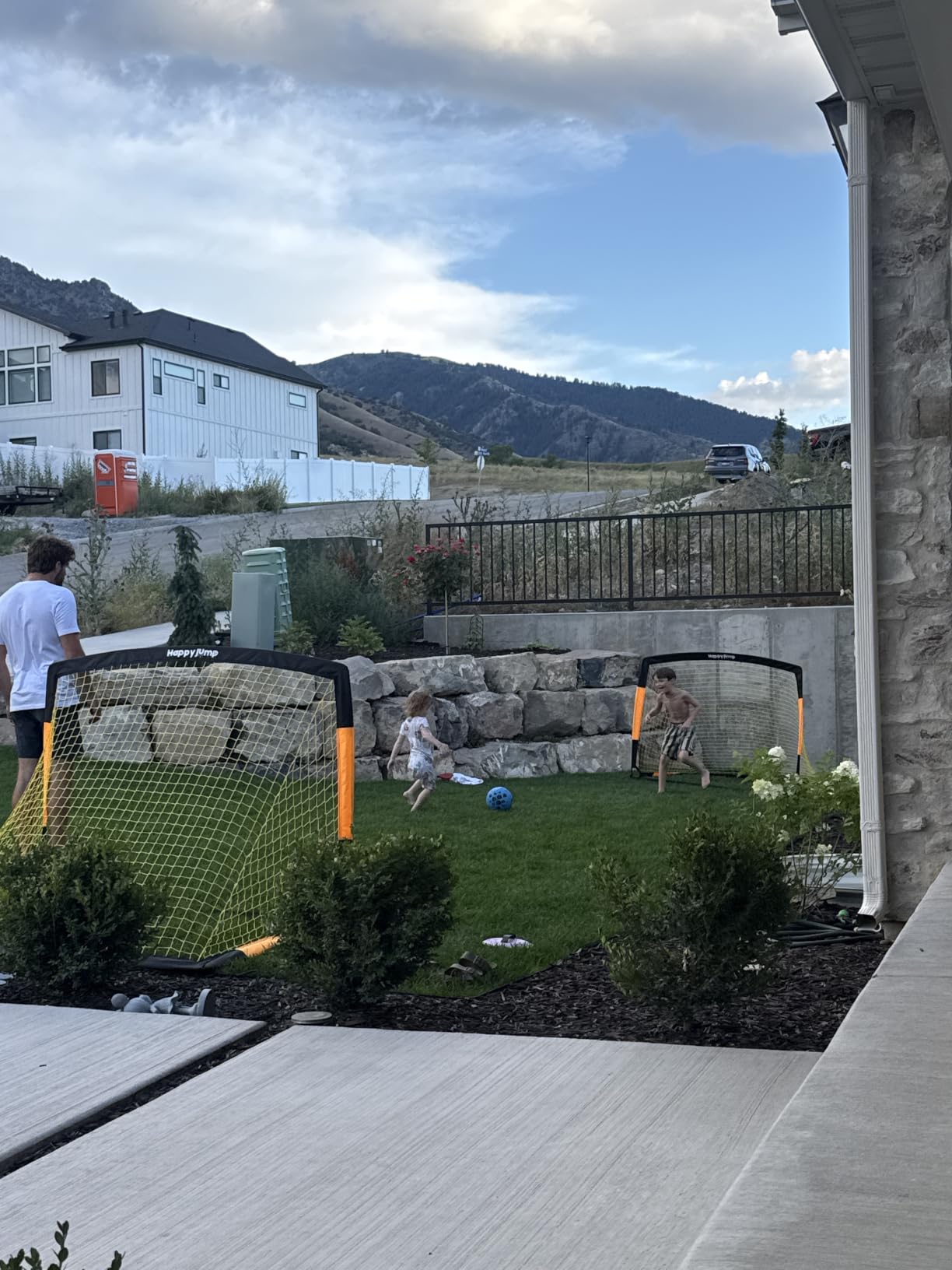 Happy Jump Kids Backyard Soccer Goals 7x5 & 5x3.6 FT, Portable Outdoor Play customer photo 1