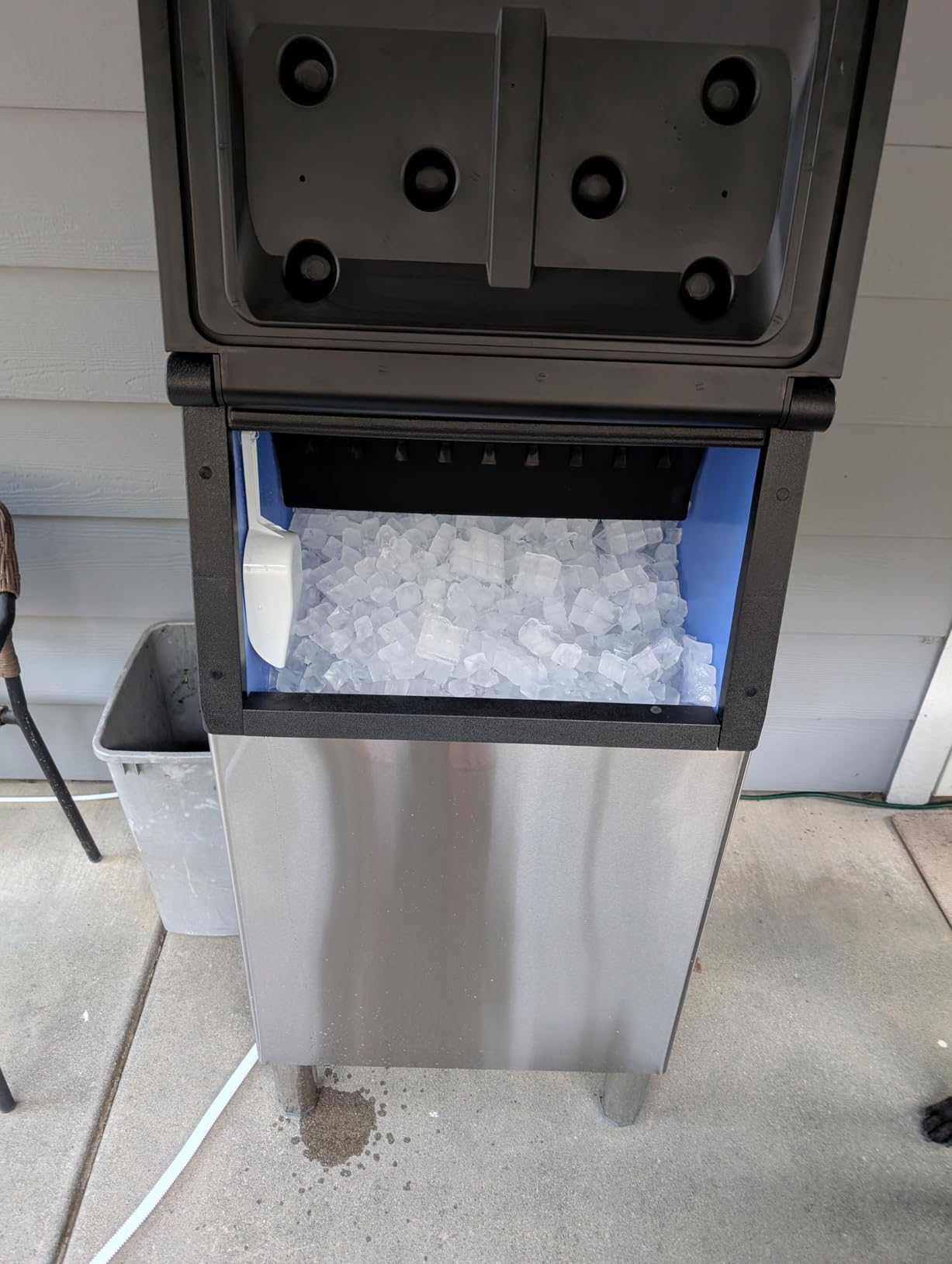 EUHOMY Commercial Ice Maker Machine, 400lbs/24H, 250lbs Bin, Stainless Steel | Freestanding Commercial Ice Machine, ETL Approval, 24H Timer, Auto-Cleaning, for Bar/Cafe/Restaurant/Business customer photo 2