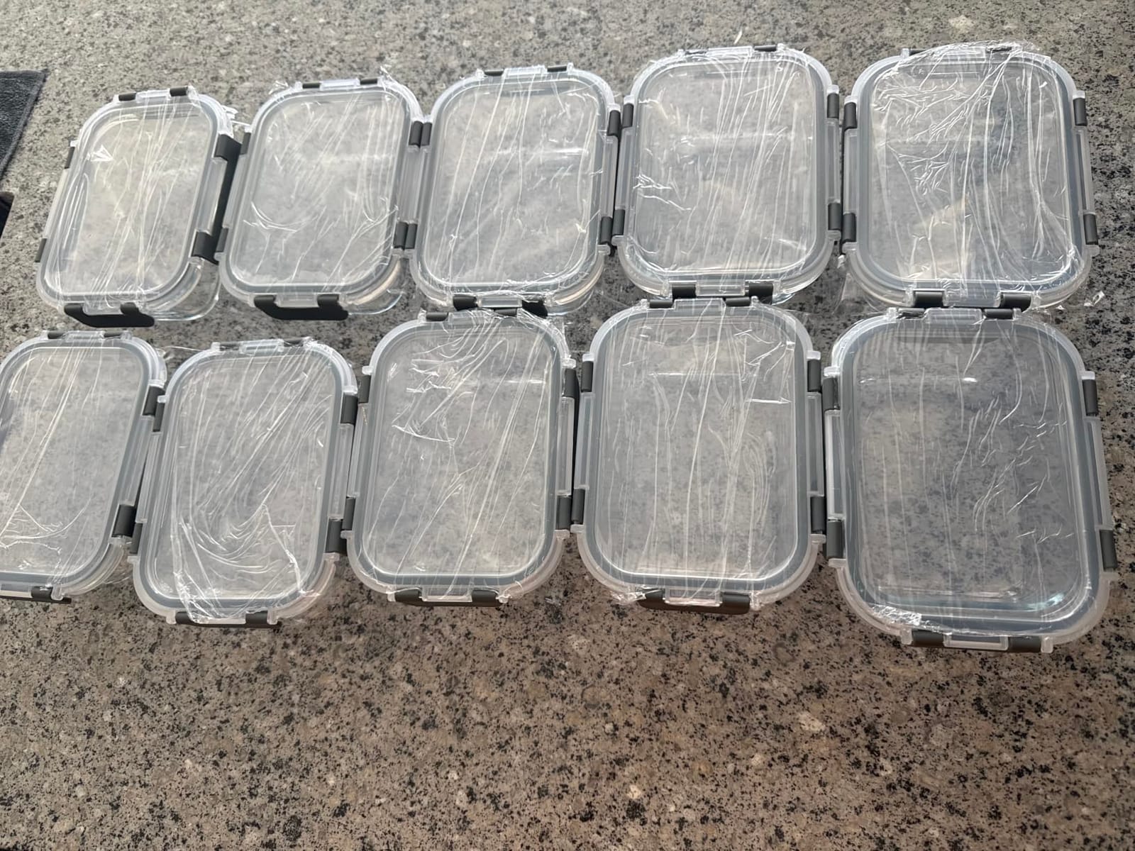 VERONES 10 PACK 22 OZ Glass Meal Prep Containers Set with Lids, Grey customer photo 1
