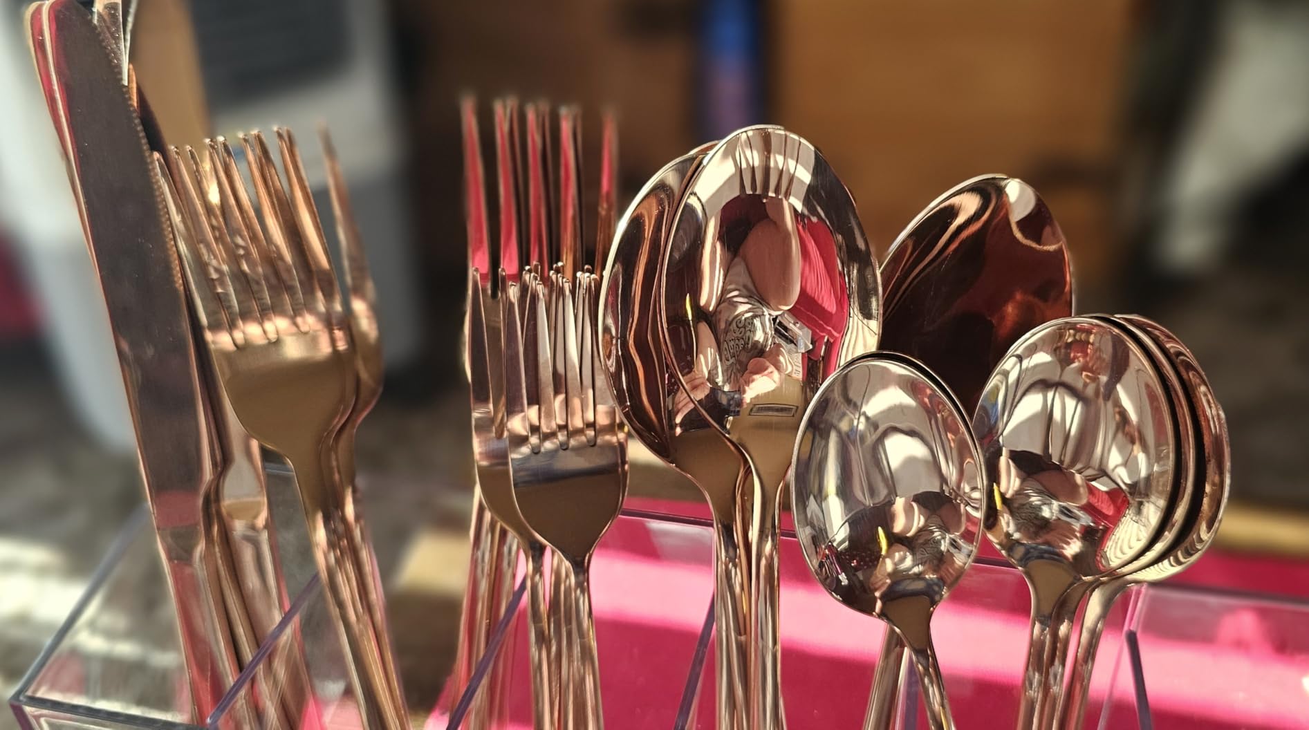 30 Pcs Gold Silverware Set Service for 6, Premium Stainless Steel Flatware Set, Cutlery Utensil Set, Durable Home Kitchen Eating Tableware Set, Include Fork Knife Spoon Set, Dishwasher Safe customer photo 1