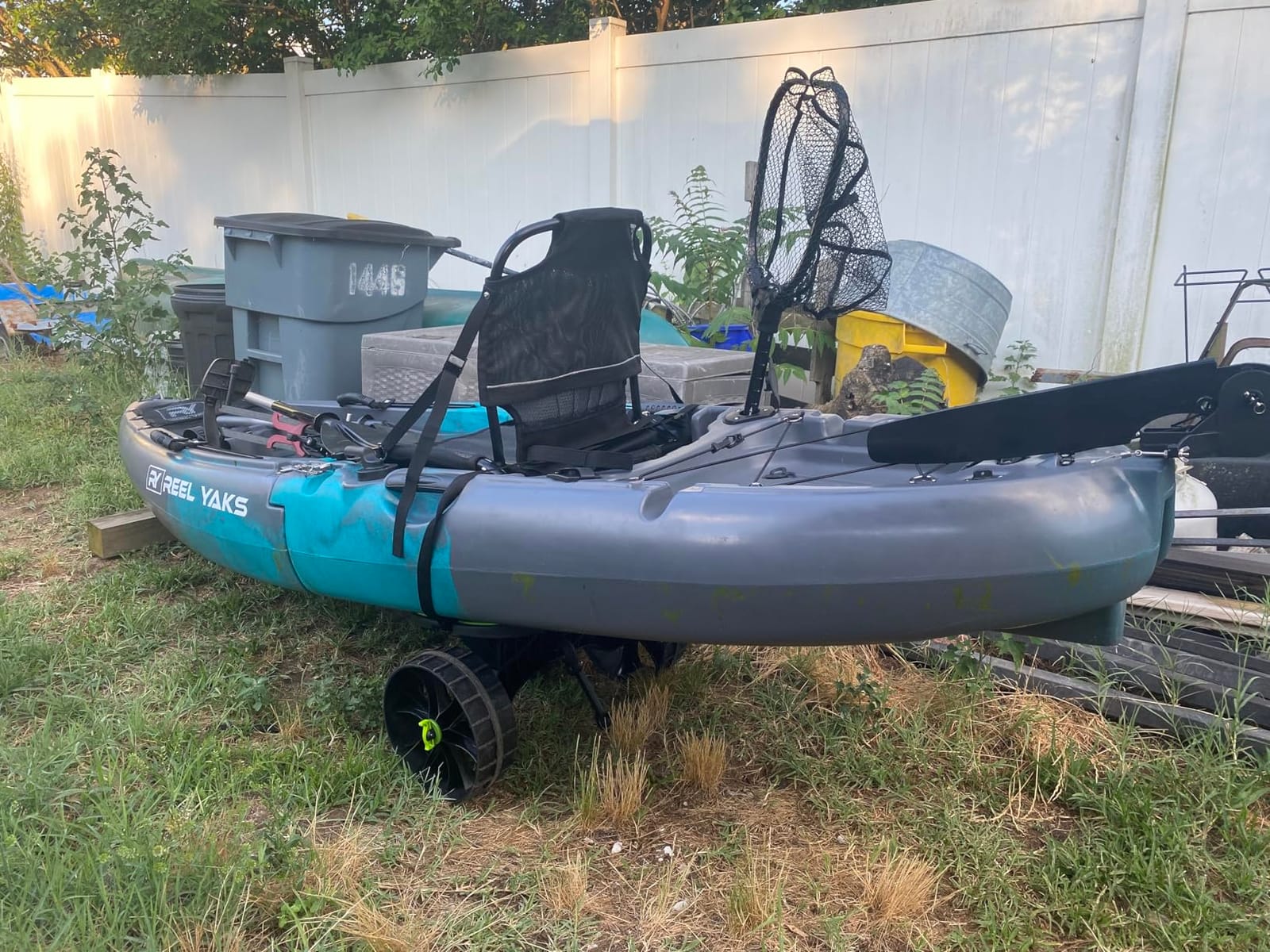Ulticor Kayak Cart, Puncture-Free Wheels Assembles and Disassembles Within Seconds – Easy to Store – No Tools Required – All-Terrain Durable Kayak and Canoe Cart with Adjustable Straps (Green - Black) customer photo 2