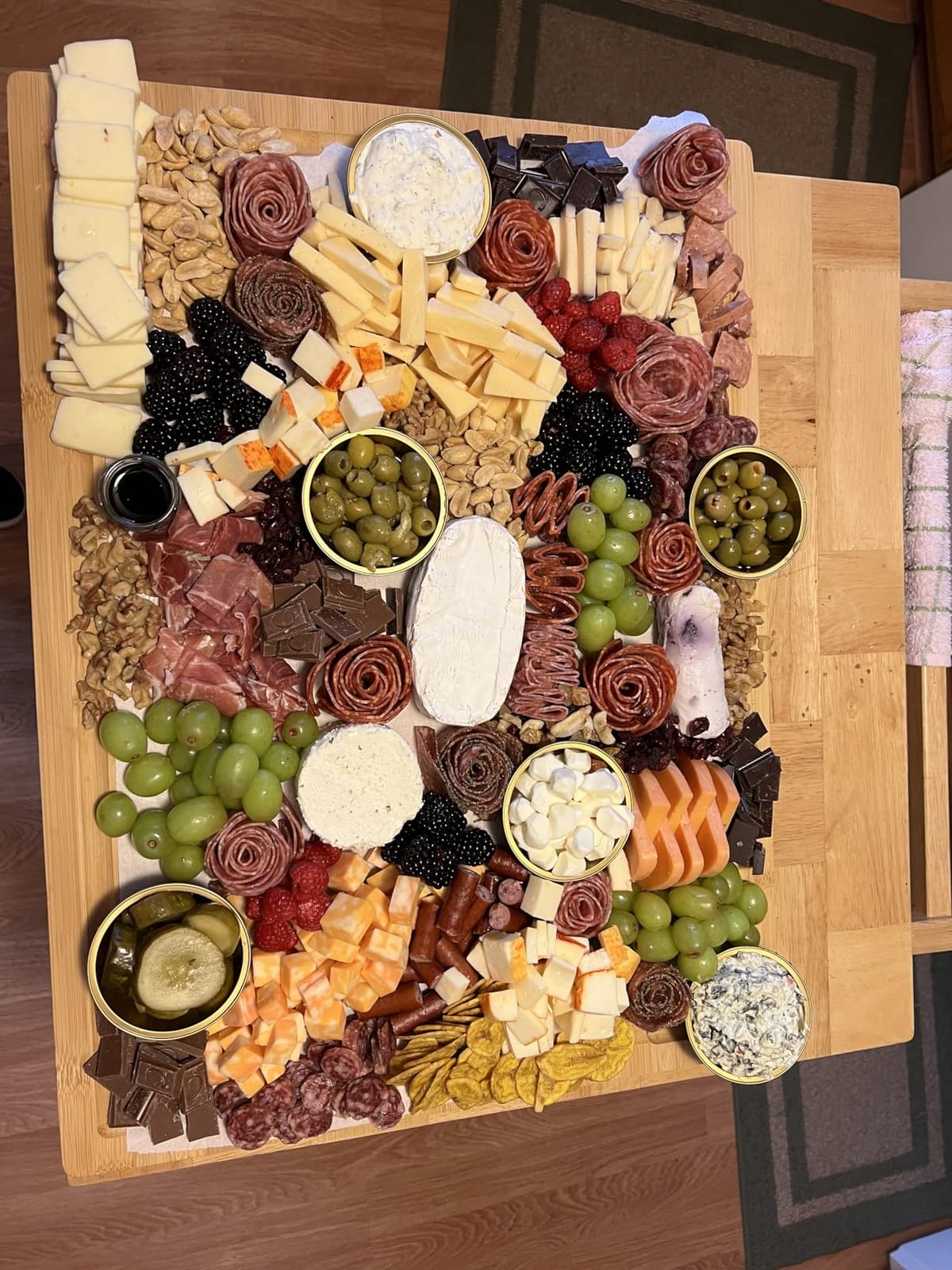 36 x 24 Extra Large Bamboo Cutting Board for Kitchen, Cutting Board Stove Top Cover with Handle, Butcher Block Chopping Board with Juice Groove, Large Charcuterie Board Over the Sink customer photo 1