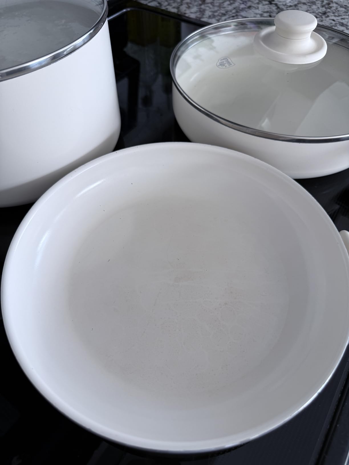 GreenLife 16 Piece Ceramic Nonstick Pots & Pans Cookware Set, Cream | PFAS-Free Nonstick Coating, Stockpot, Frying Pans, Saucepans, Sauté Pan, Stay-Cool Handles, Dishwasher & Oven Safe up to 350F customer photo 2