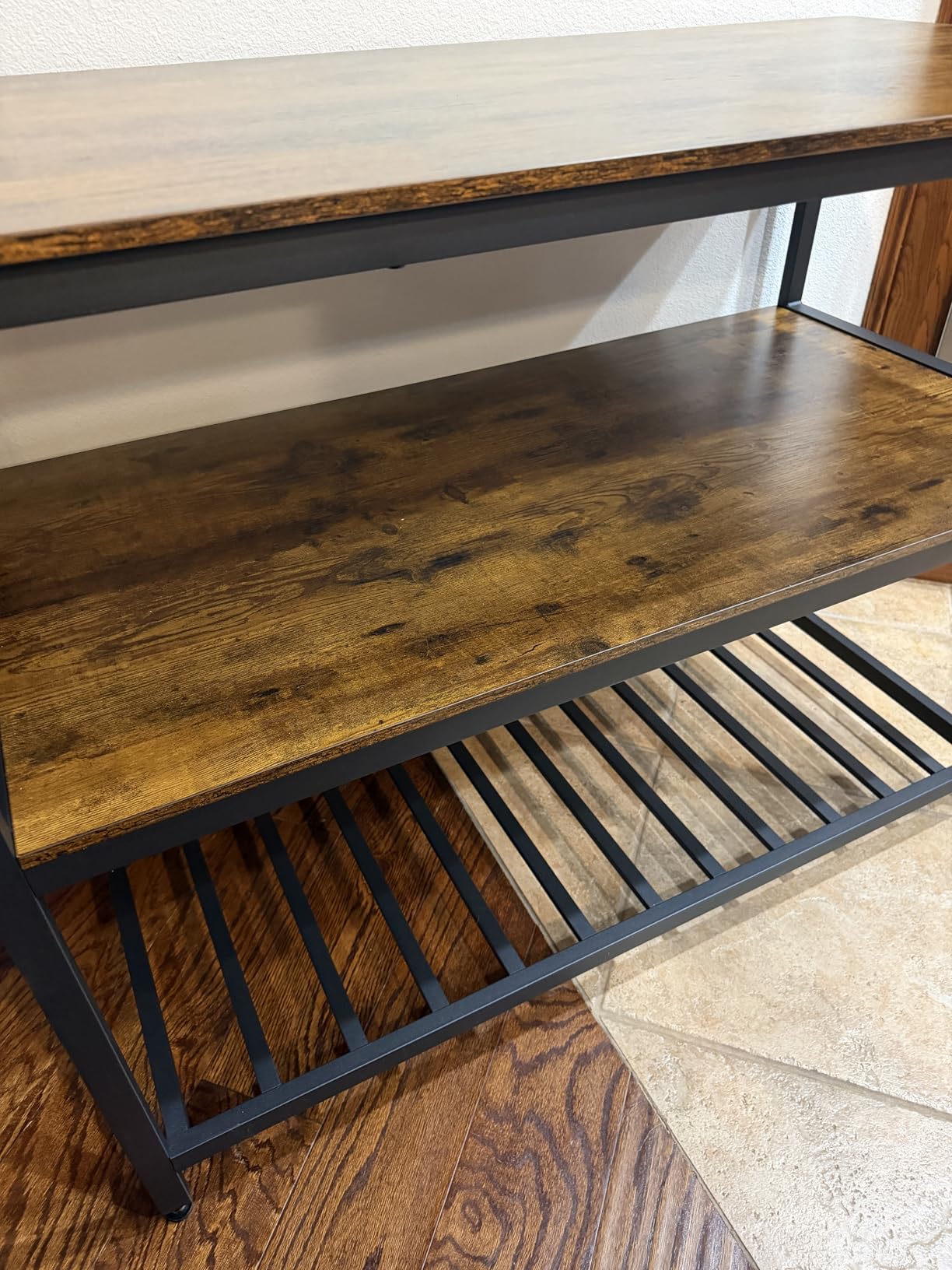 VASAGLE Kitchen Island with 3 Shelves, Storage Cabinet, Steel Structure customer photo 1
