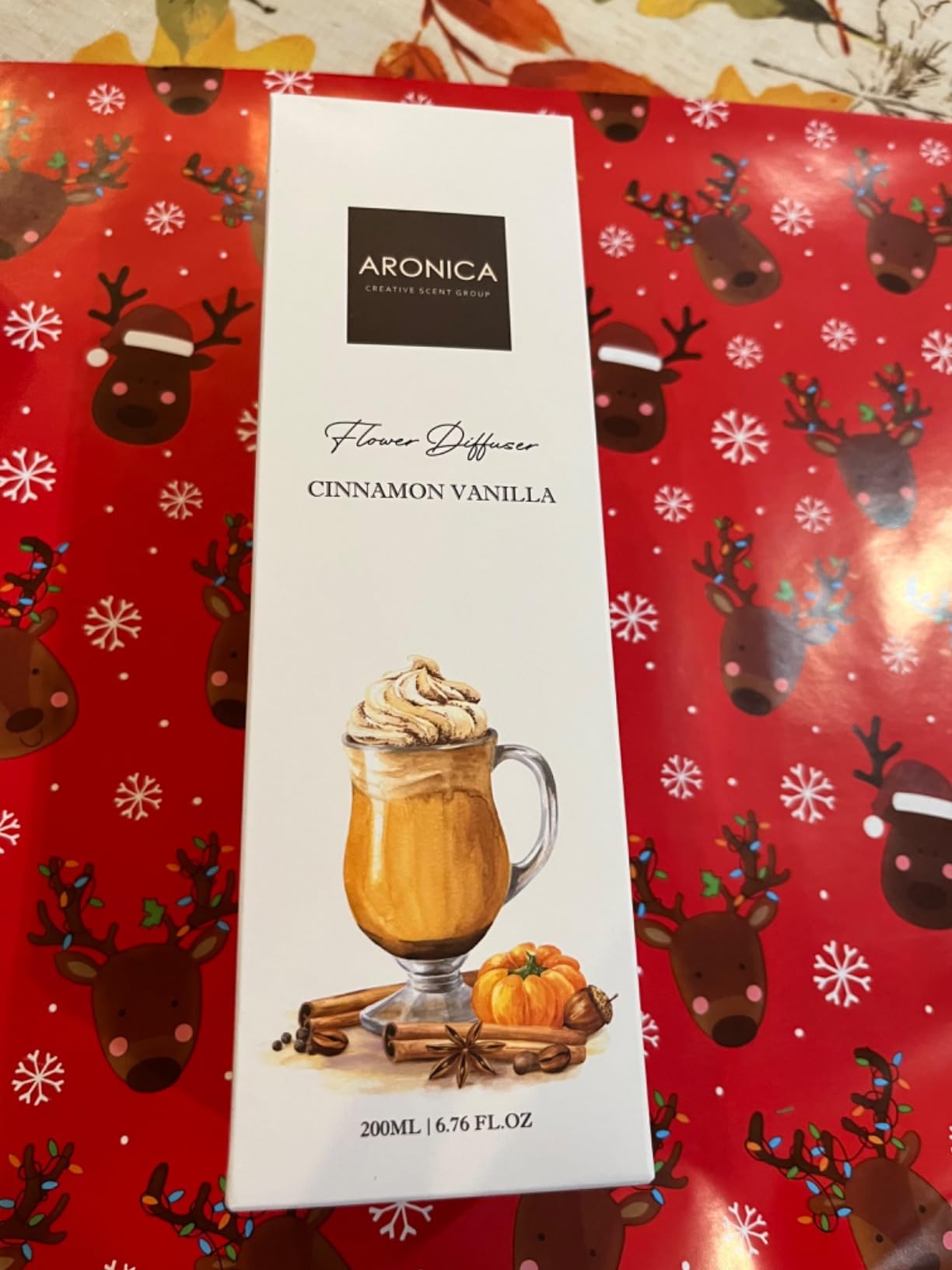 Aronica Cinnamon Scent Diffuser Kitchen, Office Decorations Cinnamon Vanilla Scent Flower Reed Diffuser, Christmas Room Stick Scent, Work Cubicle Scent, Korean Kitchen Window Decor, Air Freshener customer photo 2