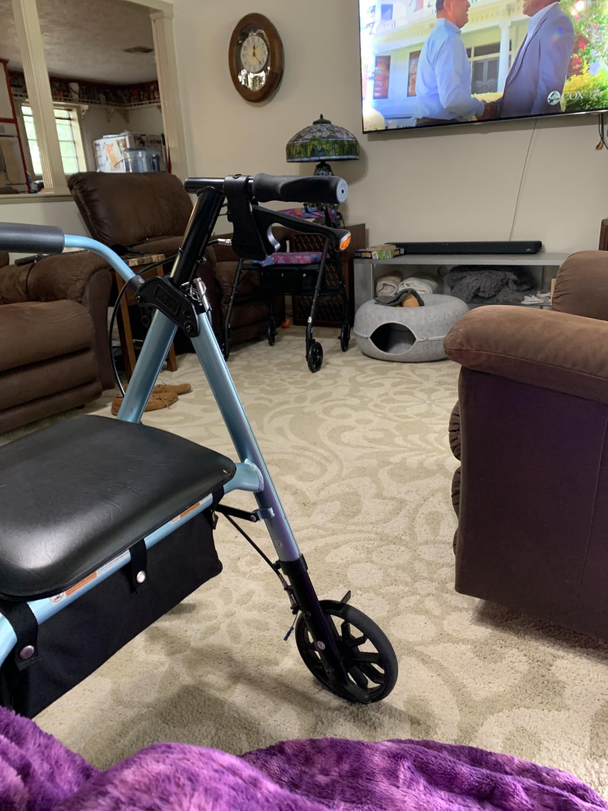Vive Ultra Lightweight Rollator Walker with Seat - Foldable, Narrow customer photo 1