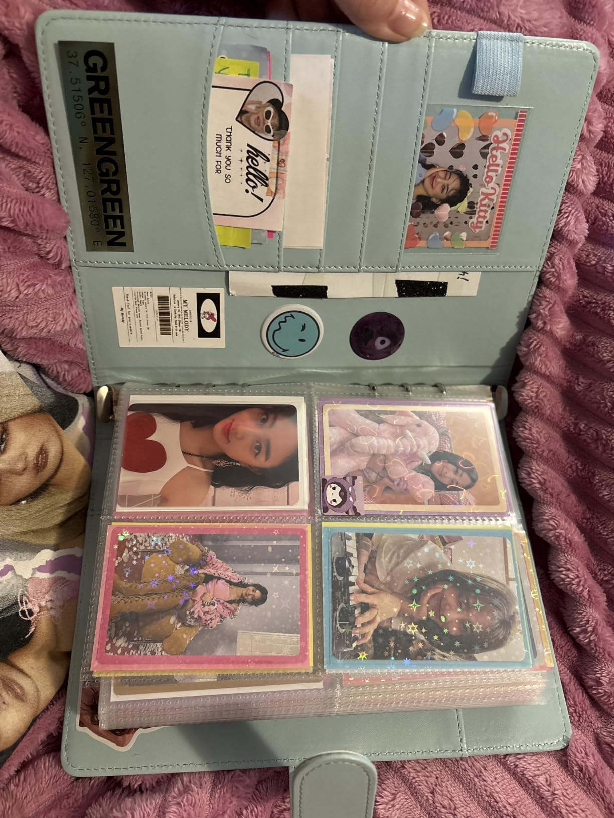 A5 Kpop Photocard Binder with 30 Pack 4-Pocket Card Pages, 6 Ring A5 Binder Card Collector Album with 240 Card Slots, PU Leather Binder Cover with Magnetic Buckle Closure for Organizing Trading Card customer photo 1