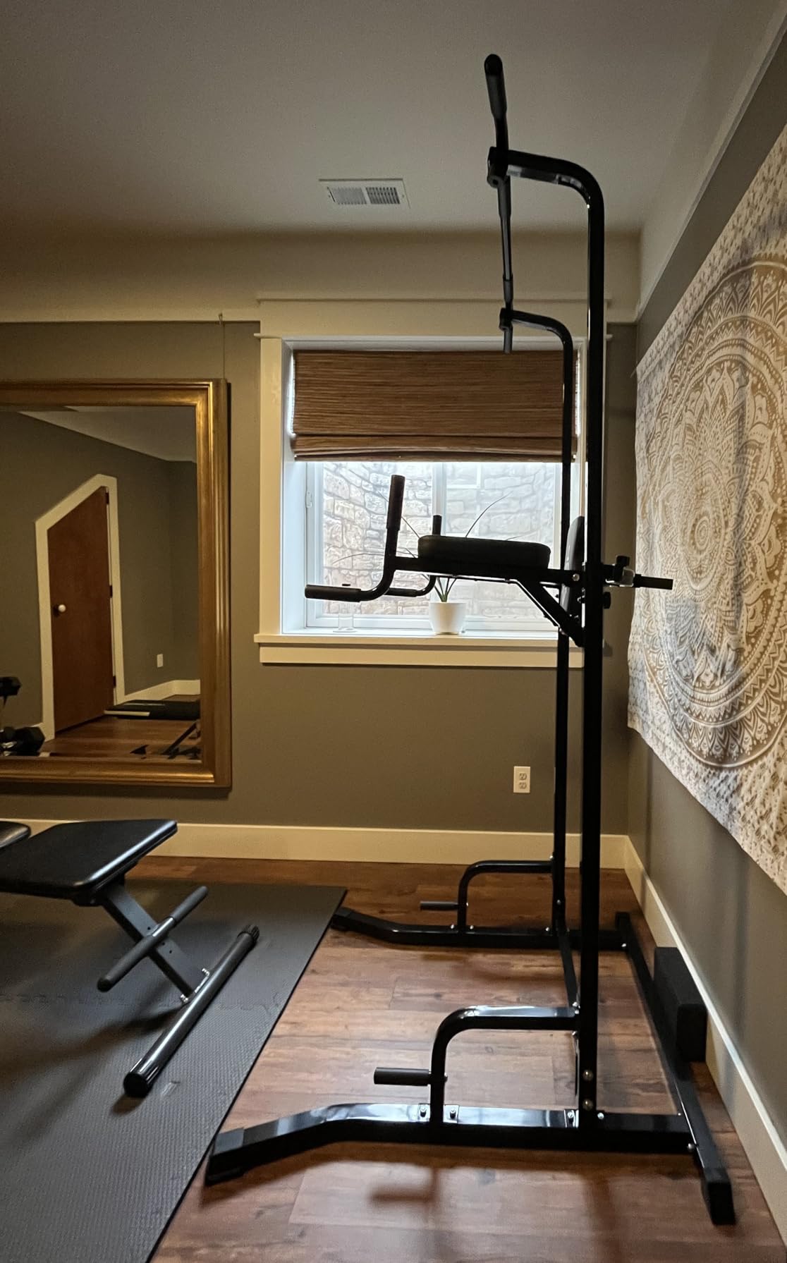 SPORTSROYALS Free Standing Pull Up Bar, Power Tower for Home Gym Training | Sturdy Free Standing Workout Station for Pull-Ups, Dips, Leg Raises and Full-Body Home Gym Strength Training customer photo 2