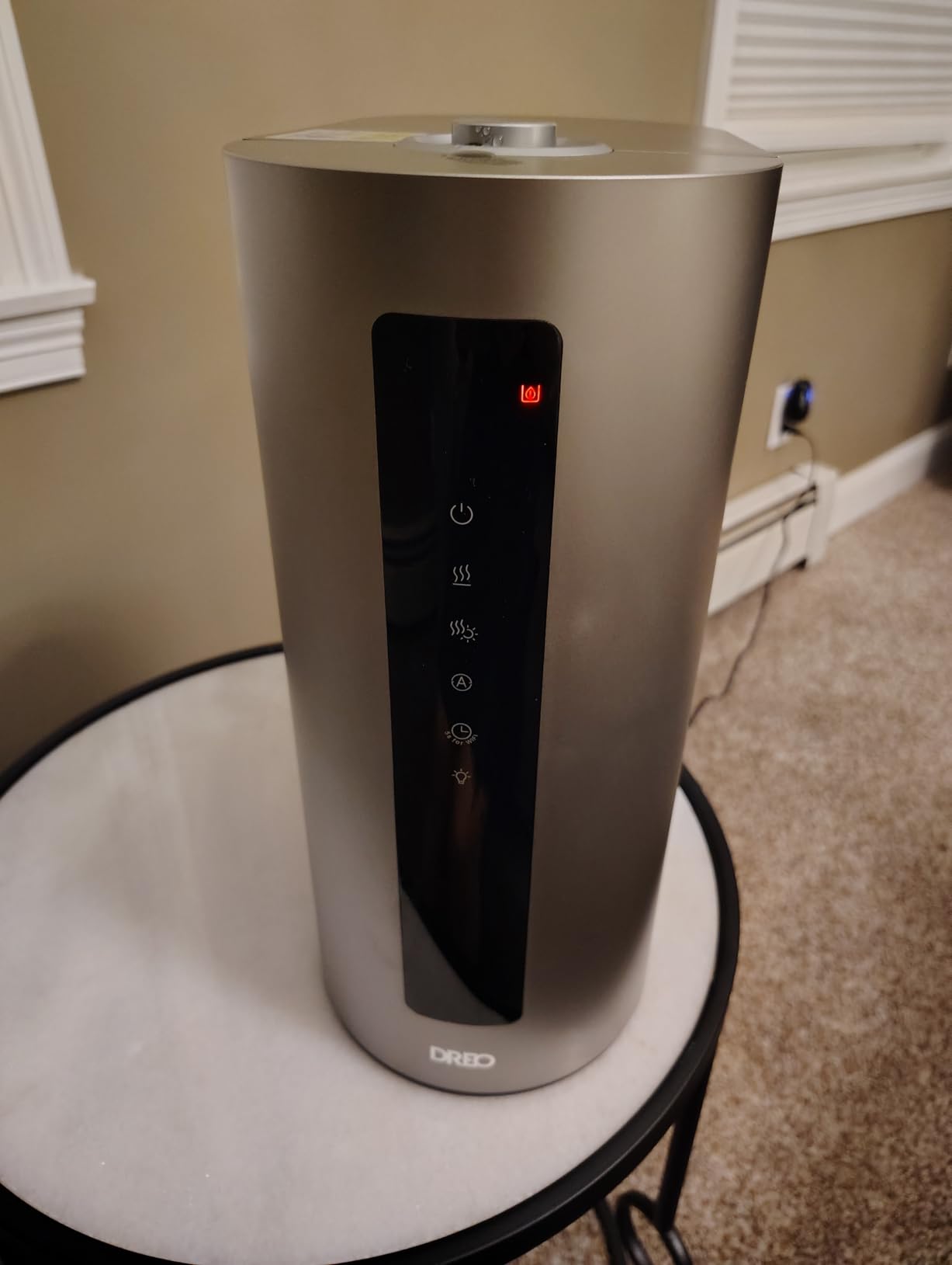 DREO 6L Smart Humidifiers for Bedroom, Warm & Cool Mist for Large Room | 60-Hour Quiet Runtime, 500ML/H Output, Smart Humidity Sensor, Indicator Light, App Control, Works with Alexa & Google, Silver customer photo 2