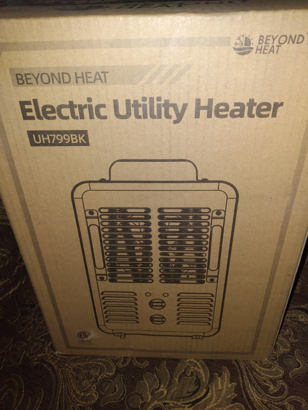 BEYOND HEAT 1500W Milkhouse Space Heater with Thermostat, Black-1 Packs customer photo 2