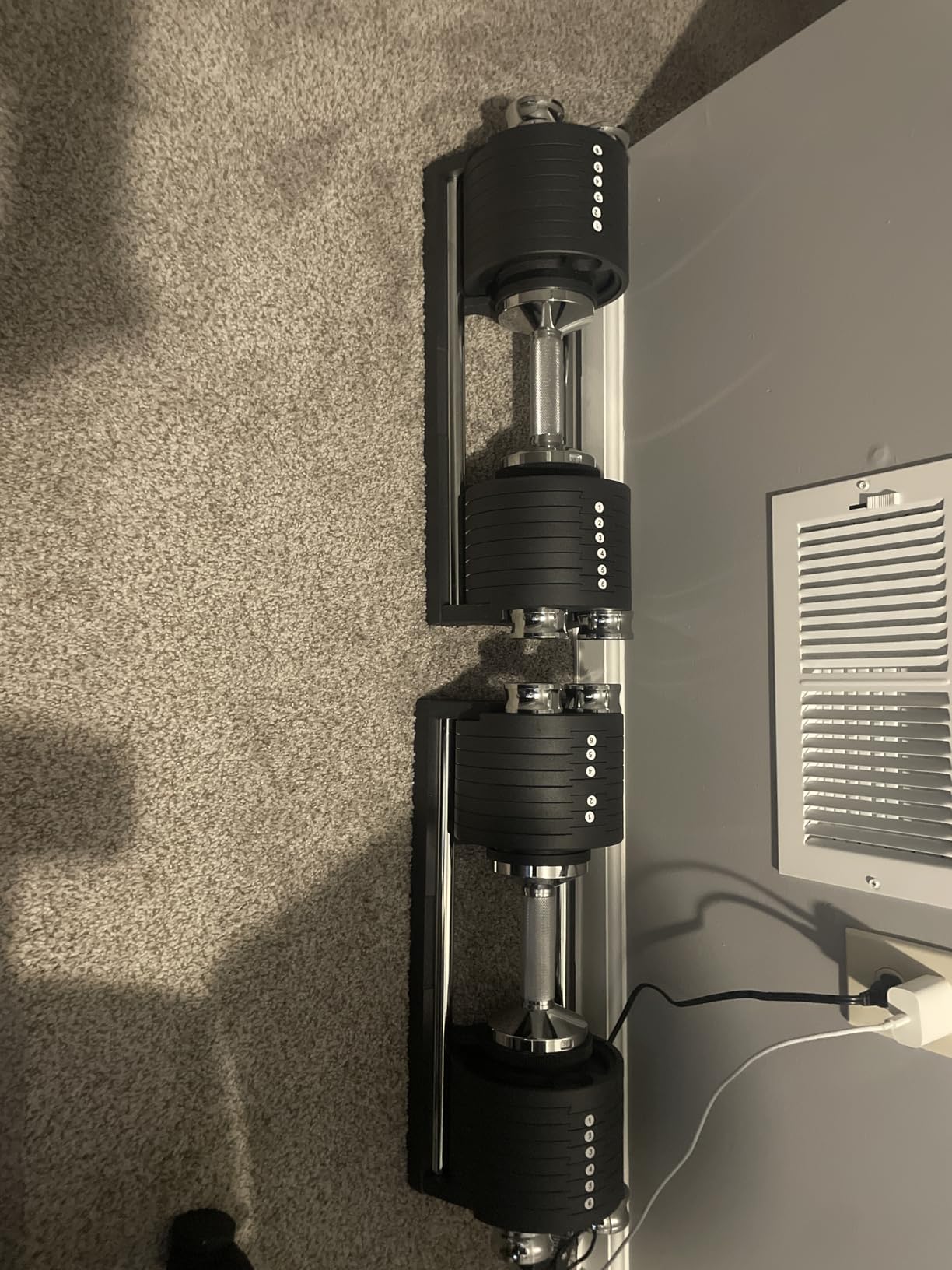Snode AD80 Drop-proof Cast Iron Adjustable Dumbbells 80LBs | Knurled Chrome Handle,Fast Adjust,Compact Design,Durable Cast Iron Plates and Cradle,Heavy Weights Dumbbells Set for Home Gym customer photo 1