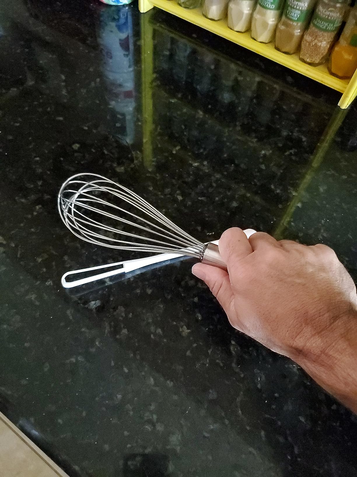 OYV 18/10 Stainless Steel Whisk, Ergonomic Handle, Dishwasher Safe Metal Whisk, Professional Wisk for Kitchen Cooking, Perfect for Blending, Whisking, Baking, and Beating, 10-Inch Wire Wisk customer photo 1