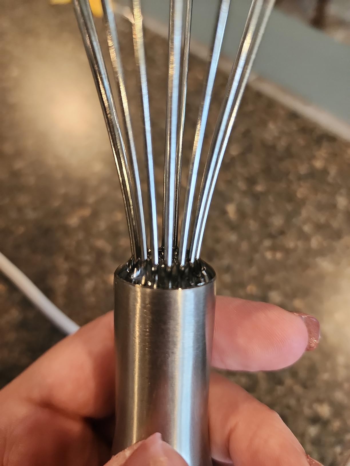 OYV 18/10 Stainless Steel Whisk, Ergonomic Handle, Dishwasher Safe Metal Whisk, Professional Wisk for Kitchen Cooking, Perfect for Blending, Whisking, Baking, and Beating, 10-Inch Wire Wisk customer photo 2