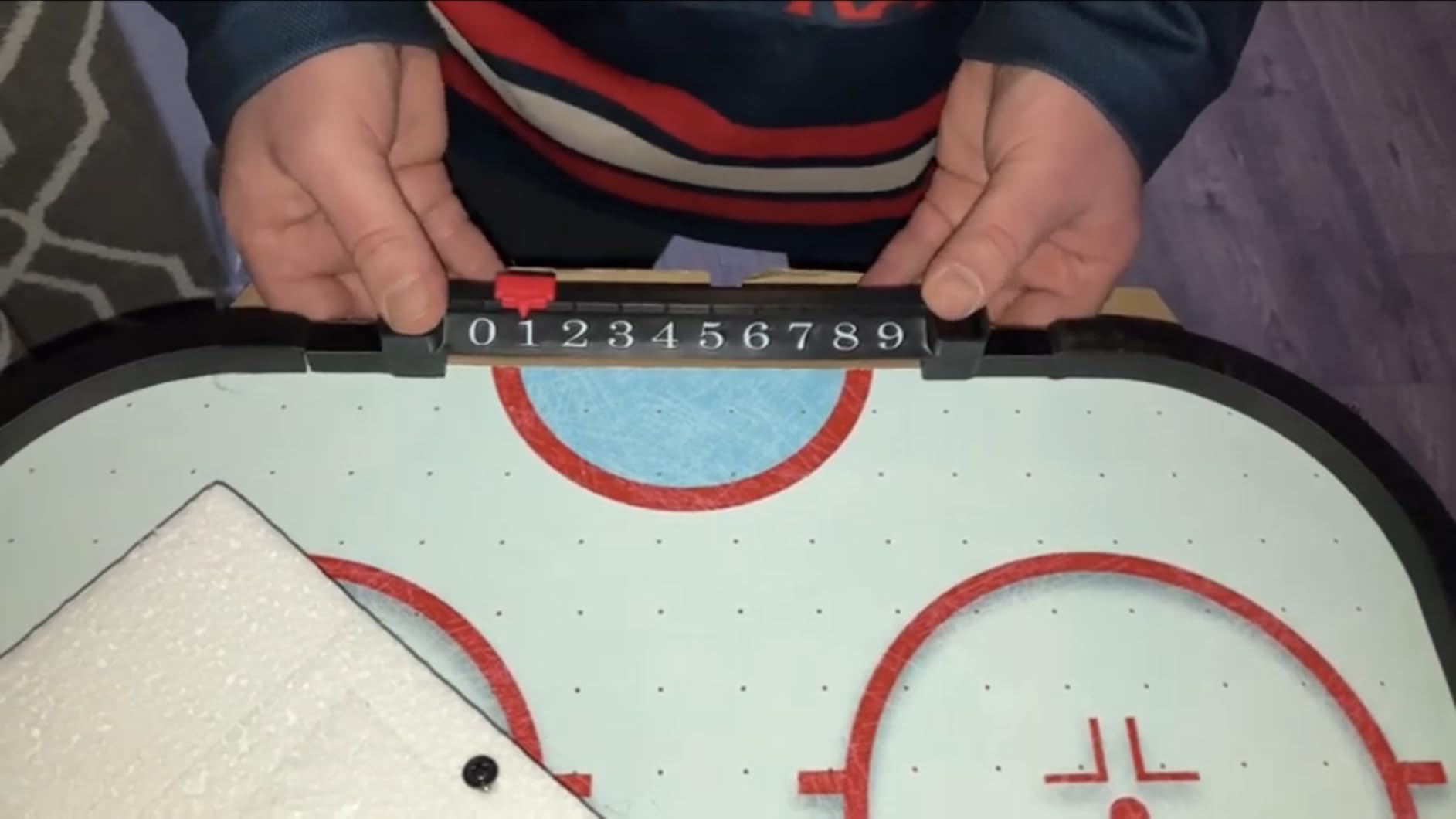 GoSports 40 Inch Table Top Air Hockey Game for Kids - Oak customer photo 2