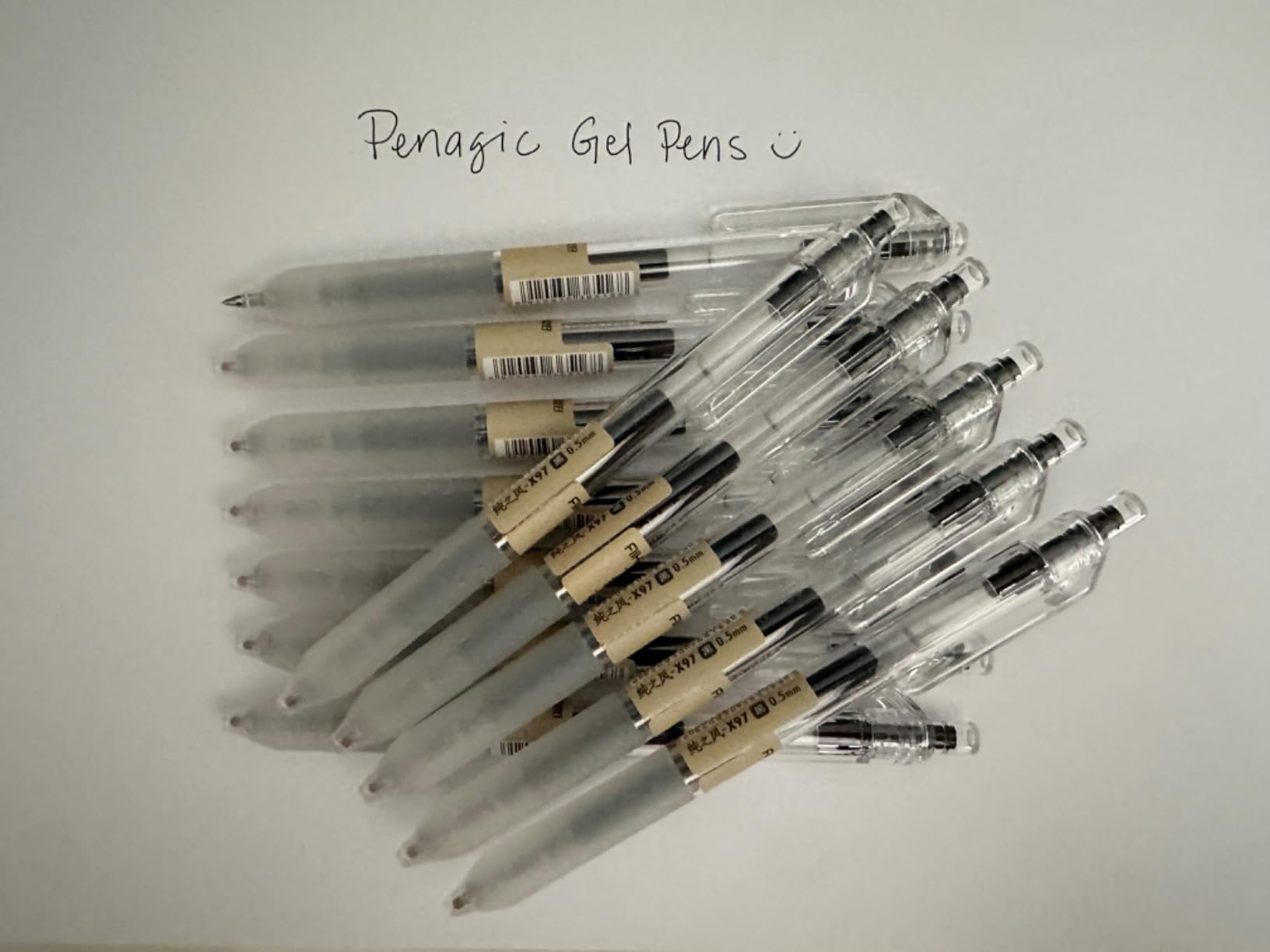 Gel Pens 0.5mm, 12 Pcs, Retractable Pen, Black 0.5 Fine Point | Style of Japanese Gel Pen, Retractable Gel Pens for Asian Korean Japan Office School Supplies customer photo 1